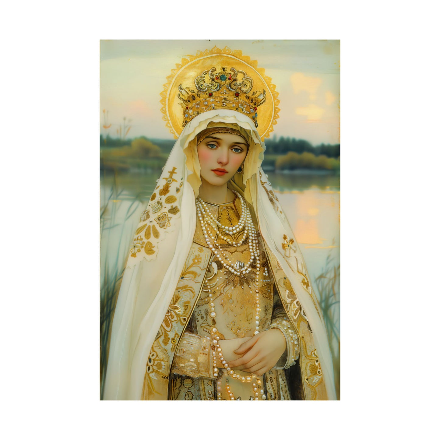 Saint Olga of Kyiv - Sanctified Souls Print - Multiple Sizes - Premium Posters - Catholic Art - Christian painting