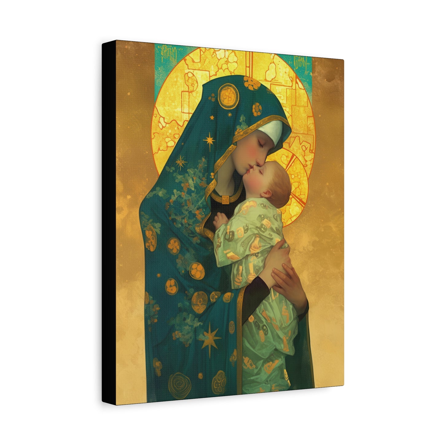 Peaceful Refuge - Mary and the Christ Child - Museum Wrapped Canvas - Print - Religious Art for your Home - Catholic Saint Art