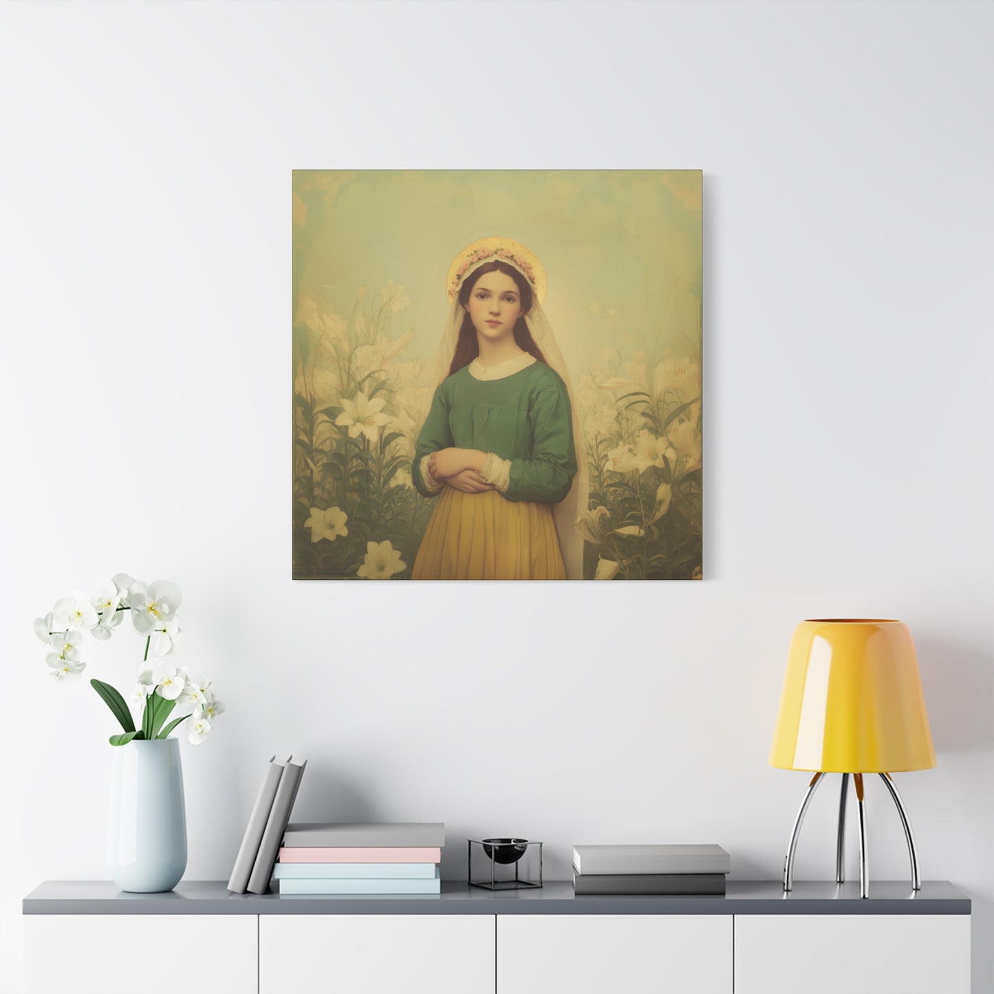 Saint Maria Goretti -  Museum Wrapped Canvas - Sanctified Souls Print - Religious Art for your Home - Catholic Patron Saint Art