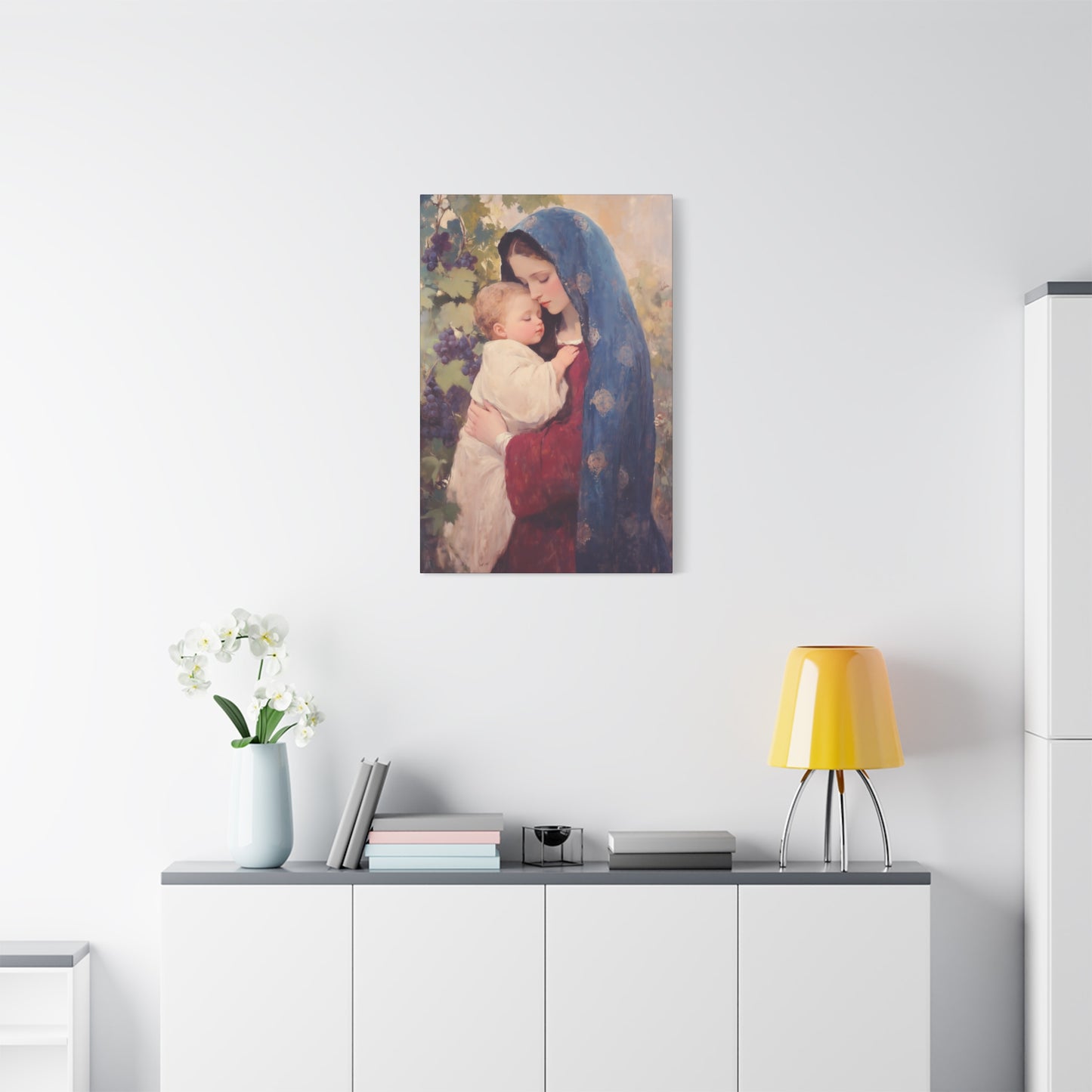 Our Lady of the Grapes / Out Lady of the Harvest - Gallery Wrapped Canvas - Print - Religious Art for your Home - Catholic Art