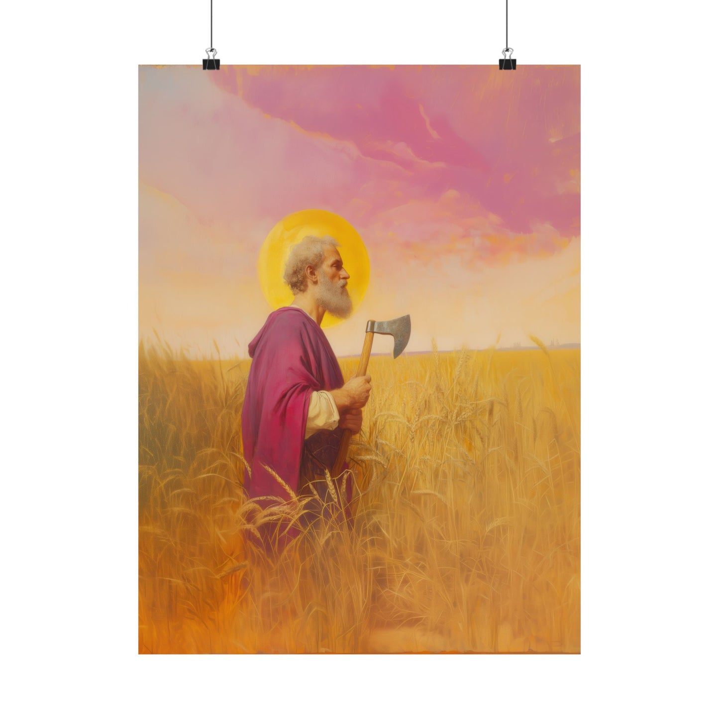 Saint Matthias - Sanctified Souls Print - Multiple Sizes - Premium Posters - Catholic Art - Christian Home Decor Artwork