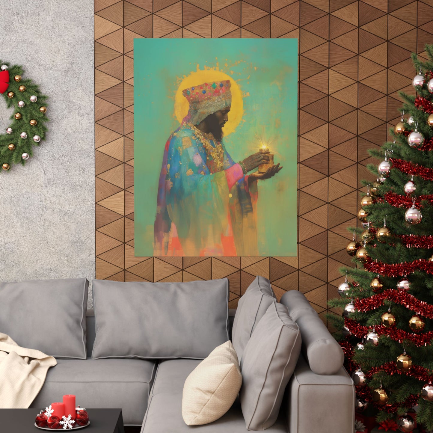 Balthazar and the Gift of Foretold Sorrow - 3 Wise Men - Sanctified Souls Print - Multiple Sizes - Premium Matte Vertical Posters