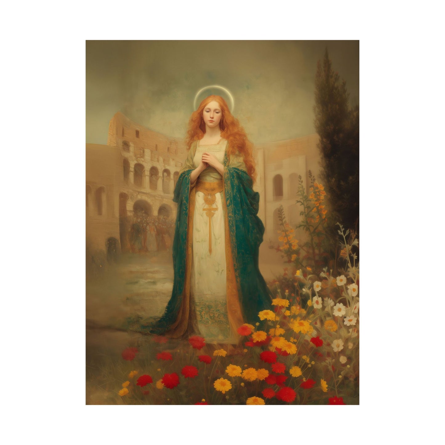 Saint Justina -  Catholic Art - Multiple Sizes - Premium Posters - Catholic Art - Christian Home - Catholic Saint Art