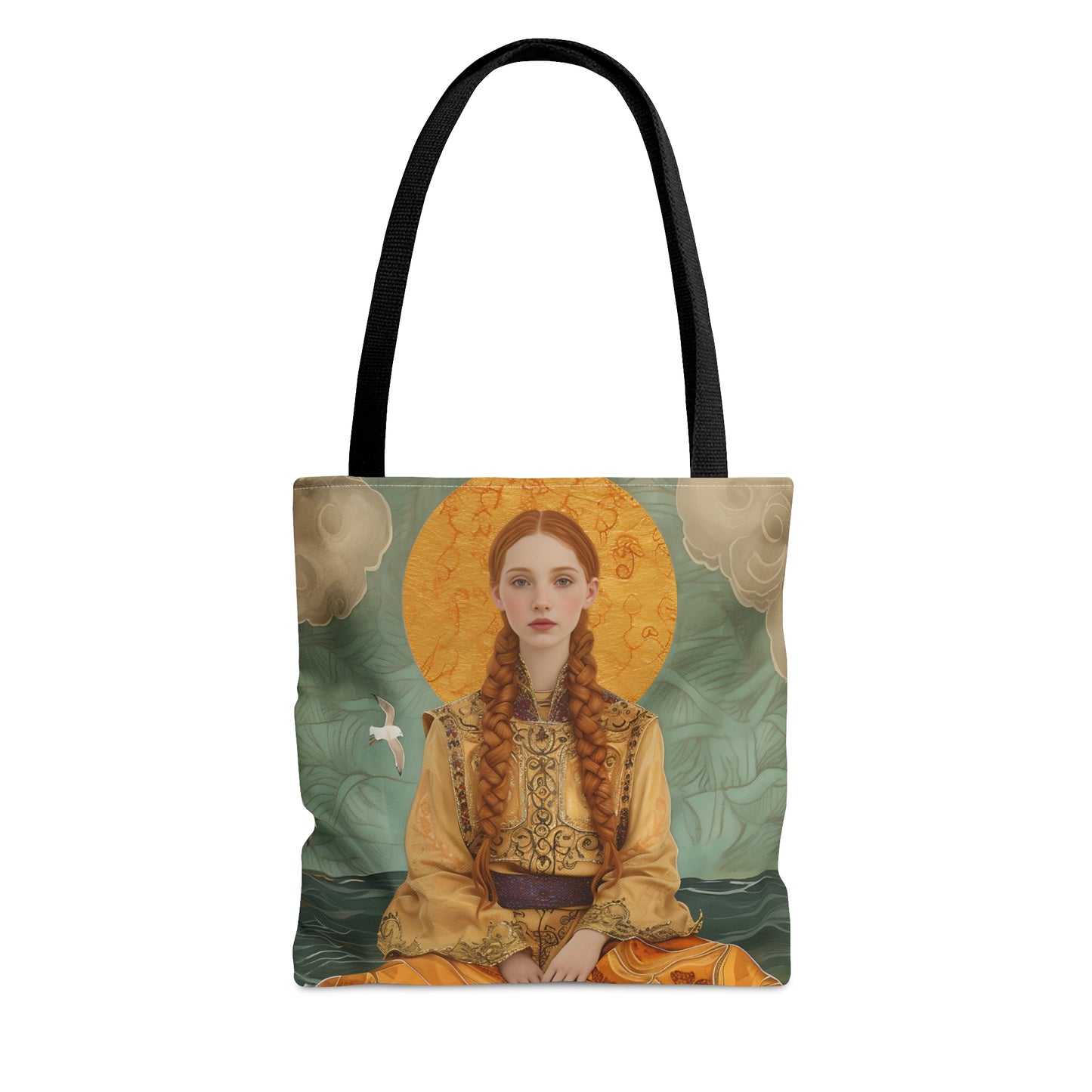 Saint Ia of Cornwall Tote Bag - Three sizes - Large Medium Small Faith Art Bag - Catholic purse - Double Sided - Patron Saint Art