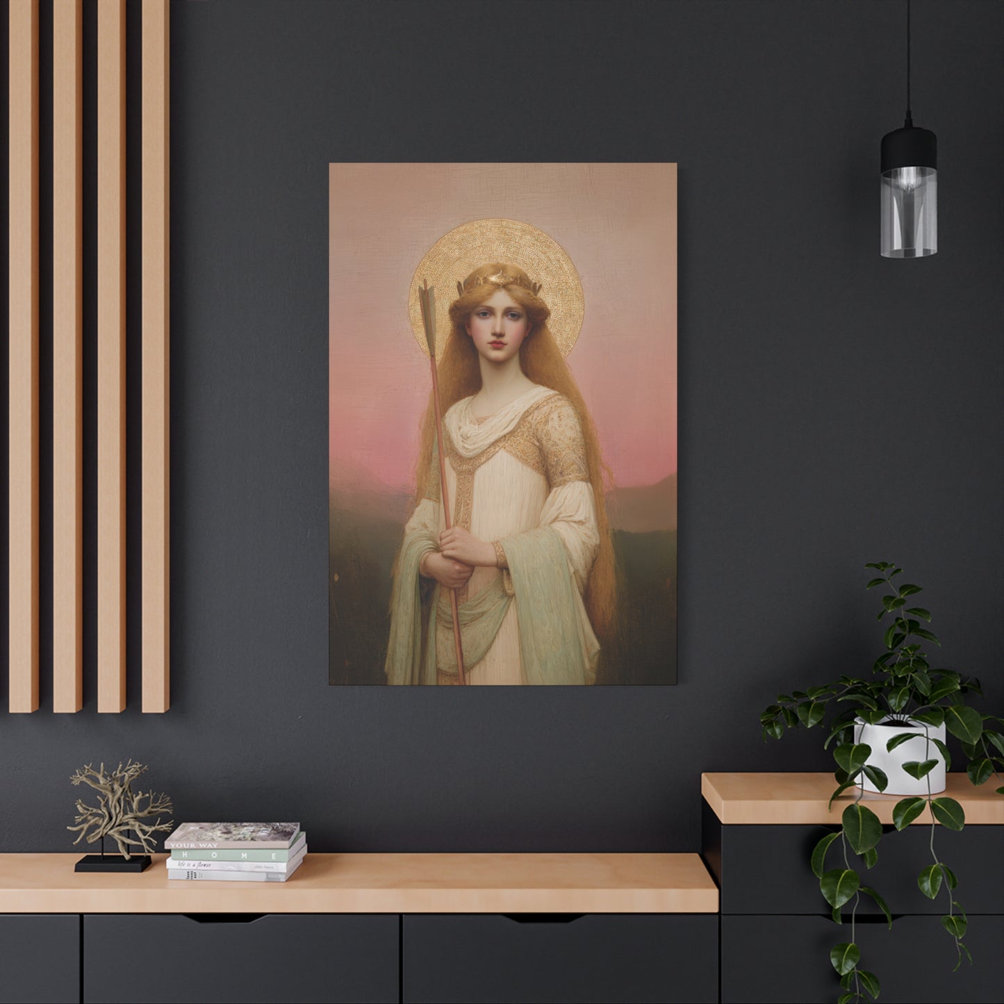 Saint Ursula -  Museum Wrapped Canvas - Sanctified Souls Print - Religious Art for your Home - Catholic Patron Saint Art