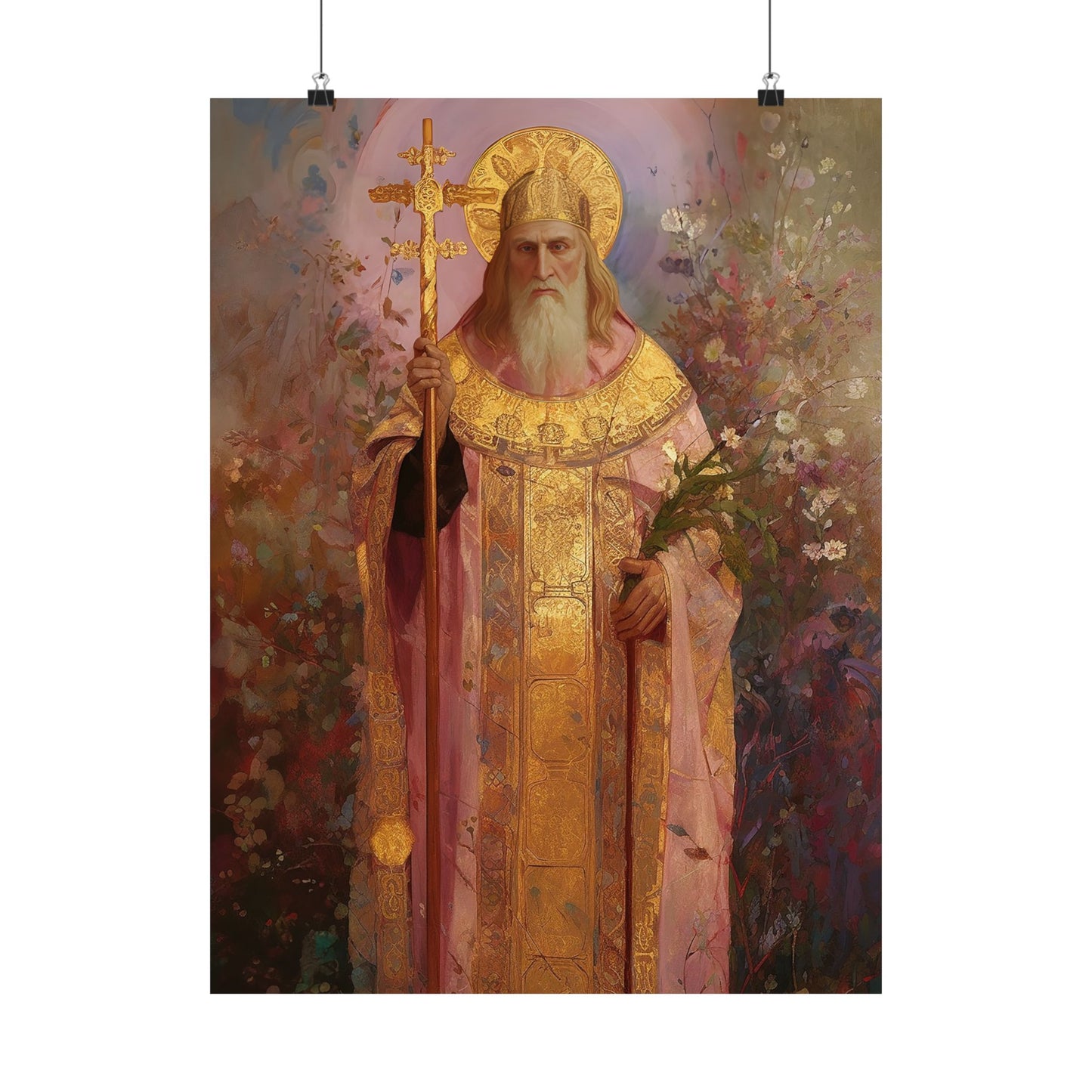 Saint Thorlak of Iceland Print - Sanctified Souls Print - Multiple Sizes - Premium Matte Vertical Posters