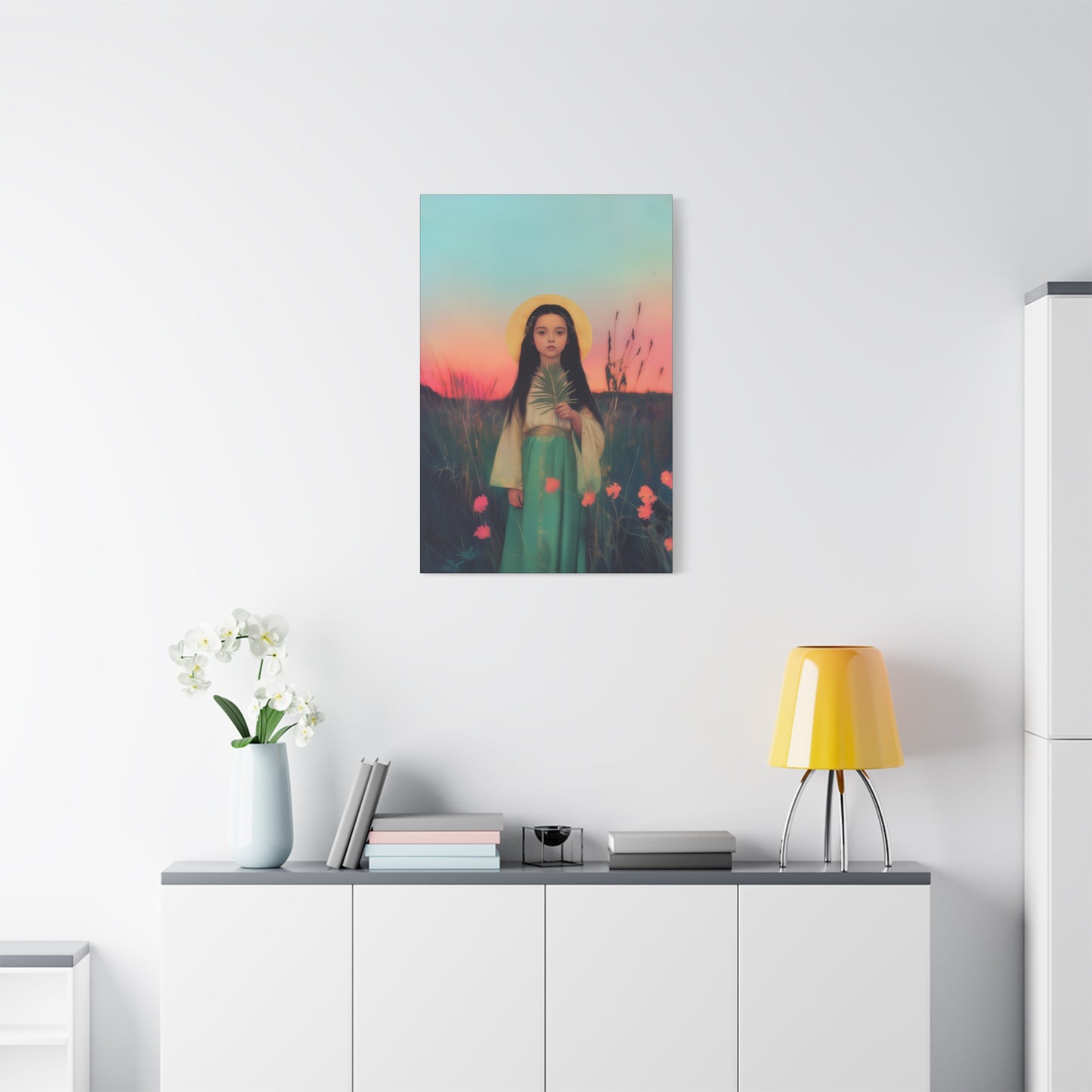 Saint Charity - Multiple Sizes - Catholic Home art - Museum Wrapped Canvas - Sanctified Souls Print - Martyr Saint