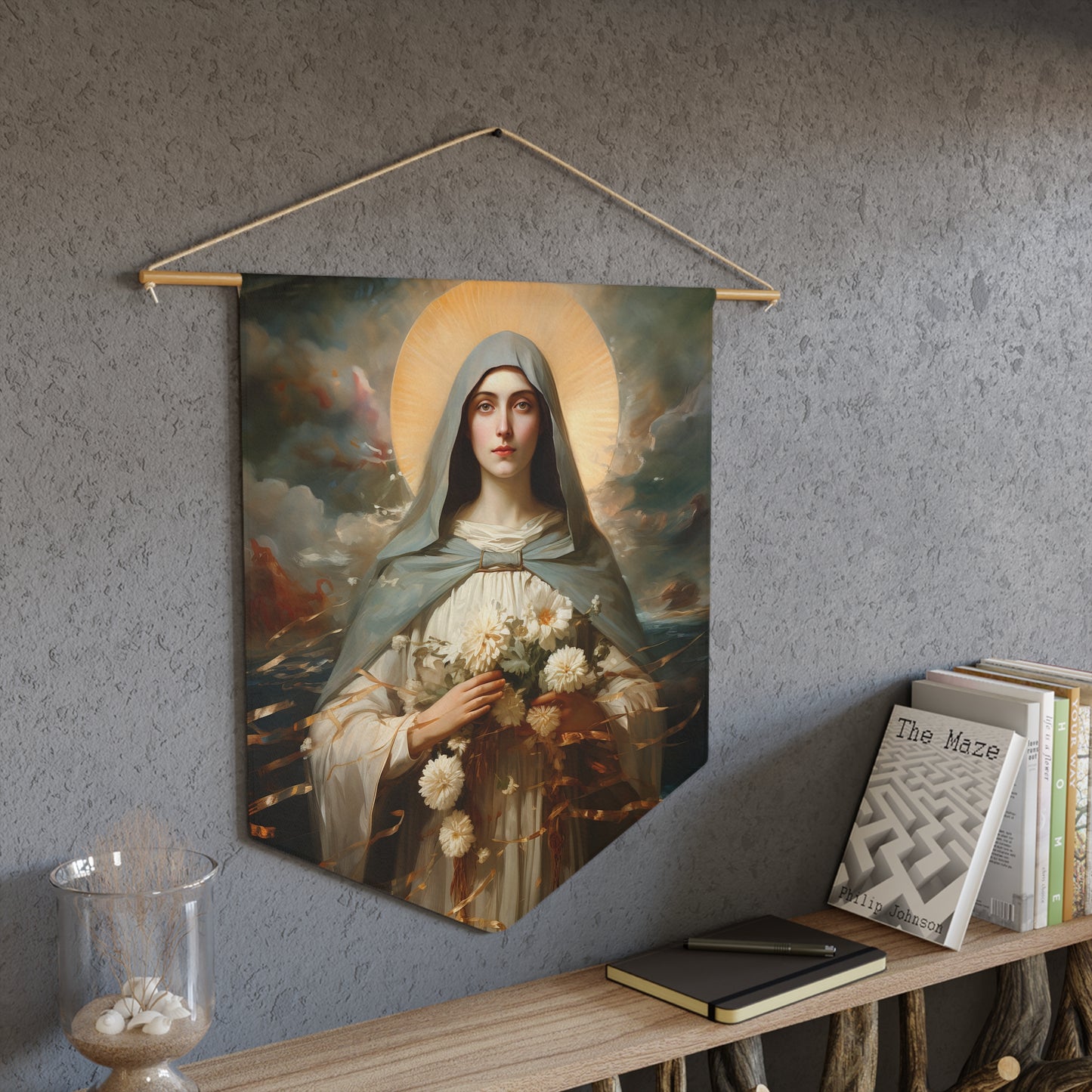 Saint Rose Venerini Wall Banner / Wall Hanging / Pennant - Prayer room - Catholic Art - Saint Art - Large Saint Print - 18" x 21"