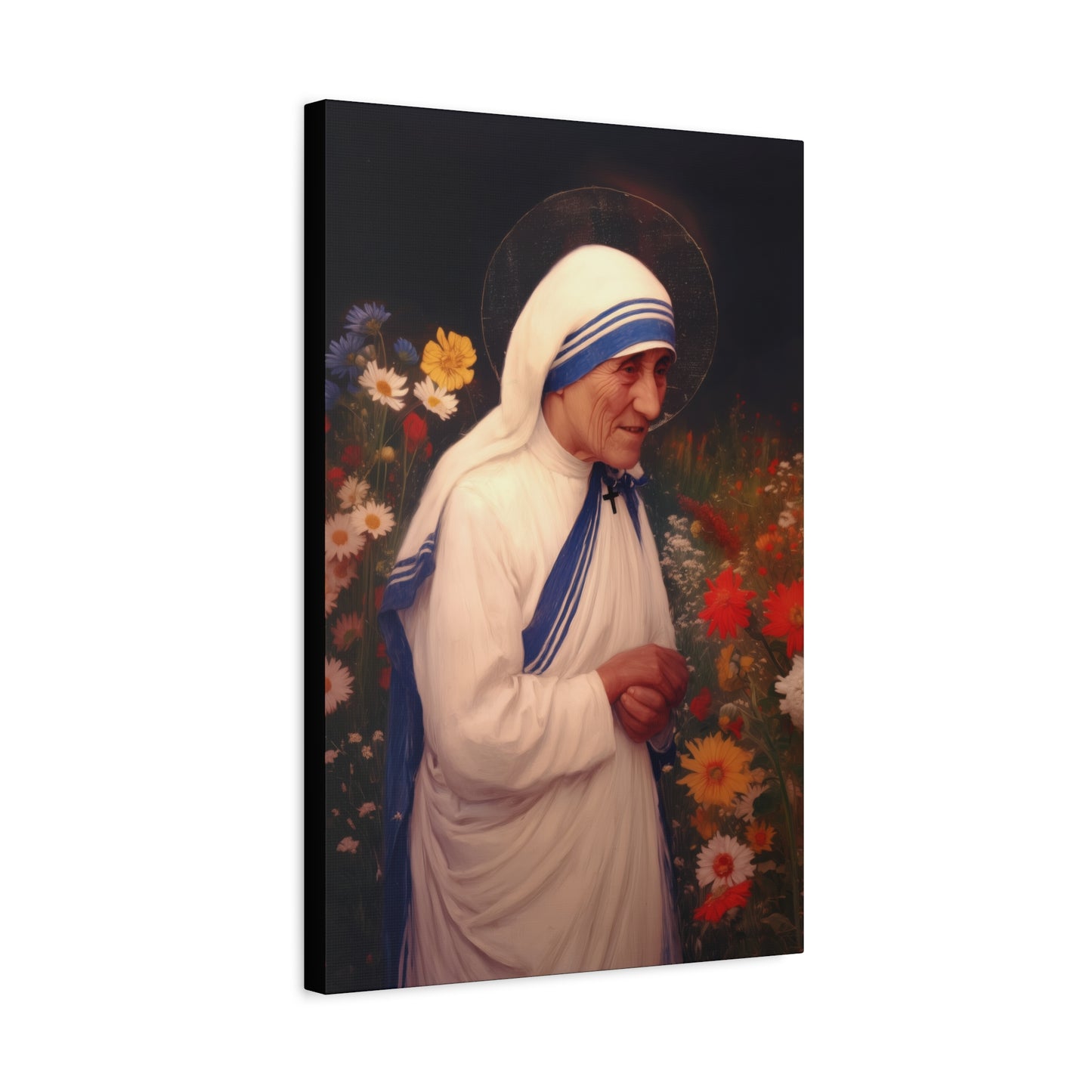 Saint Teresa of Calcutta -  Museum Wrapped Canvas - Sanctified Souls Print - Religious Art for your Home - Catholic Patron Saint Art