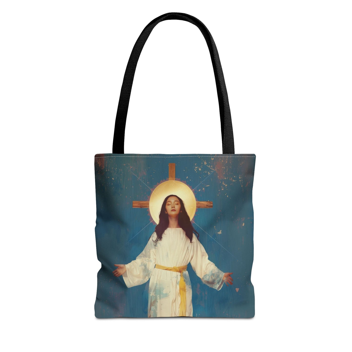 Our Lady of Akita - Mother Mary - Tote Bag - Large Medium Small Faith Art Bag - Re-usable Tote Purse - Double Sided