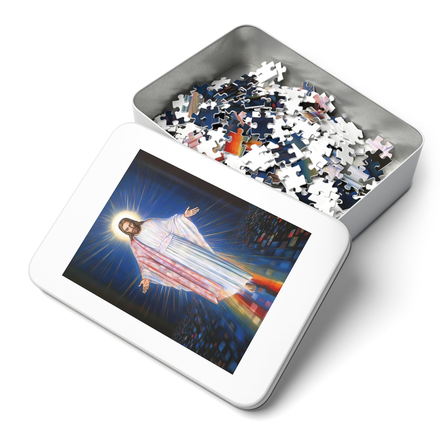 The Divine Christ - Puzzle and Keepsake Tin - Religious Jigsaw Puzzle (30, 110, 252, 500,1000-Piece) - Religious Puzzle