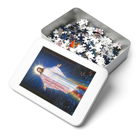 The Divine Christ - Puzzle and Keepsake Tin - Religious Jigsaw Puzzle (30, 110, 252, 500,1000-Piece) - Religious Puzzle