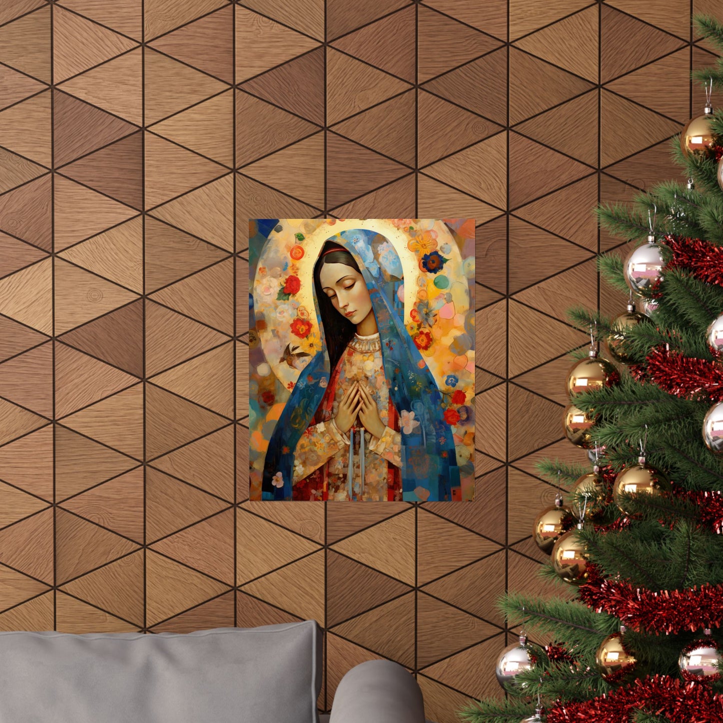 Mary's Silent Blessing - Sanctified Souls Print - Multiple Sizes - Premium Matte Vertical Posters