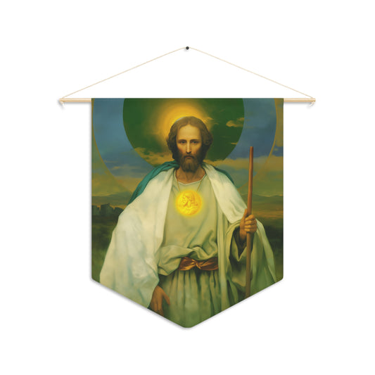 Saint Jude Thaddeus Wall Banner / Wall Hanging - Prayer room art - Catholic Home Art - Large Saint Art for your home - 18" x 21"
