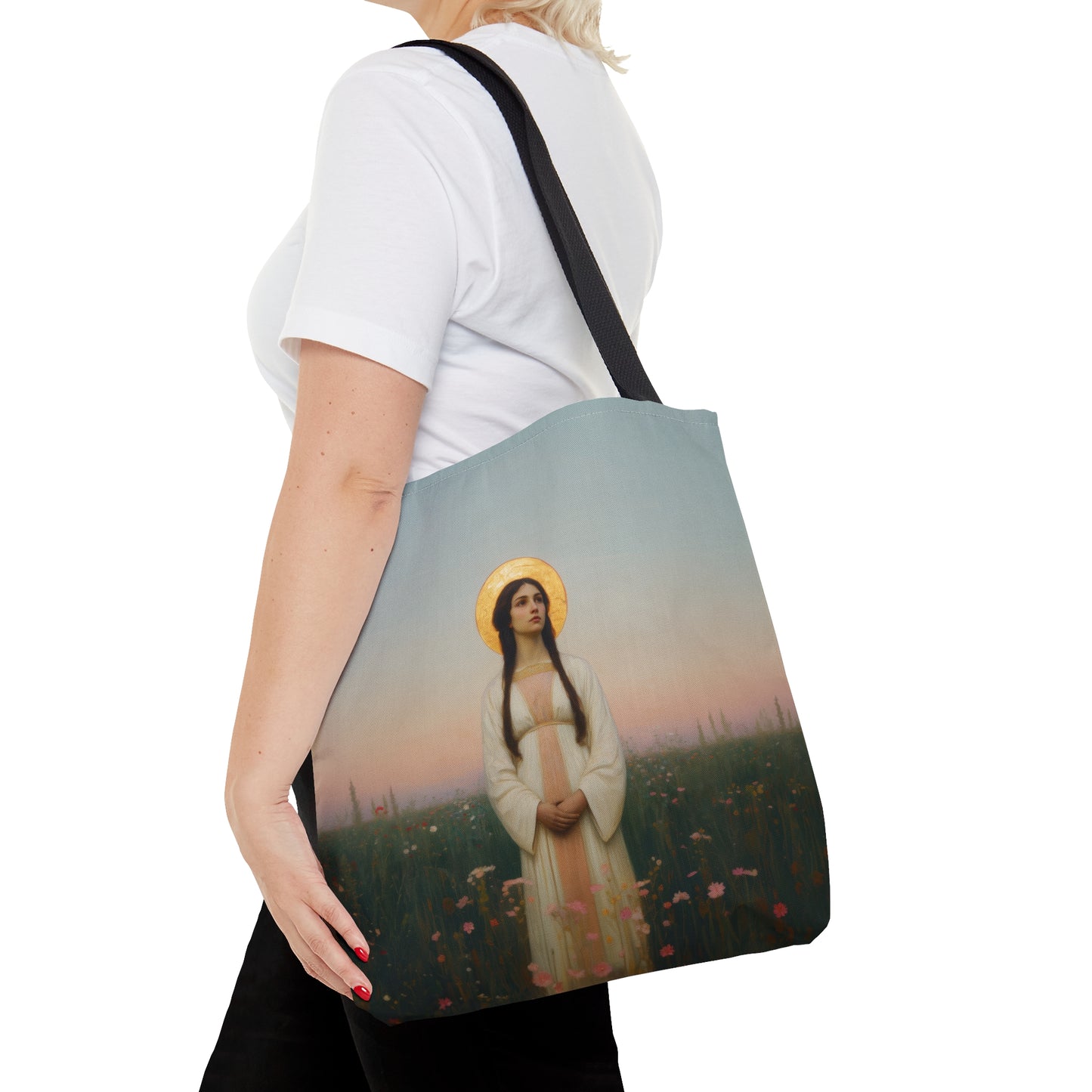 Saint Sabina - Tote Bag - Large Medium Small Faith Art Bag - Bible Study Faith Purse - Double Sided