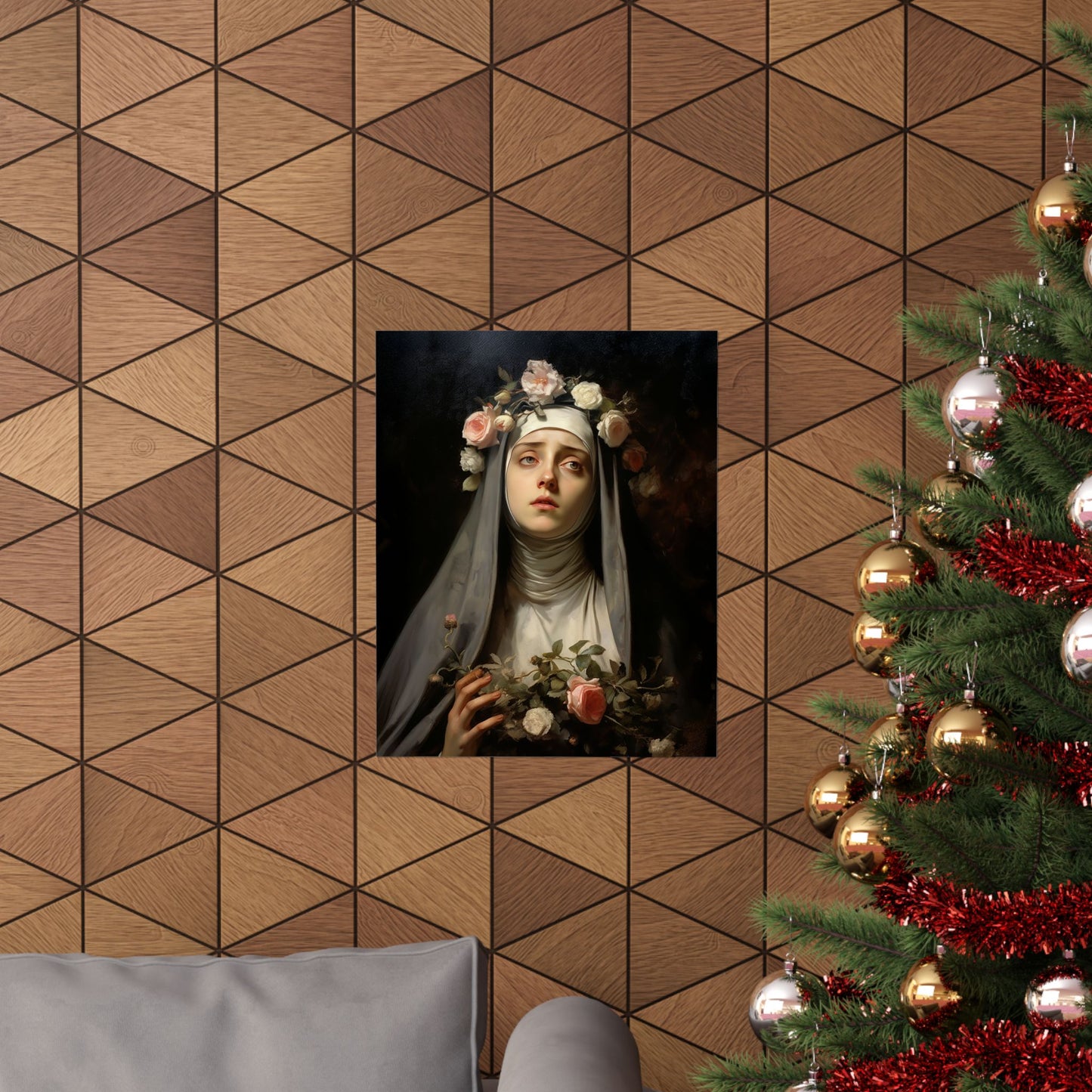 Saint Rose of Lima - Sanctified Souls Print - Multiple Sizes - Premium Matte Vertical Posters - Patron Saint of Florists