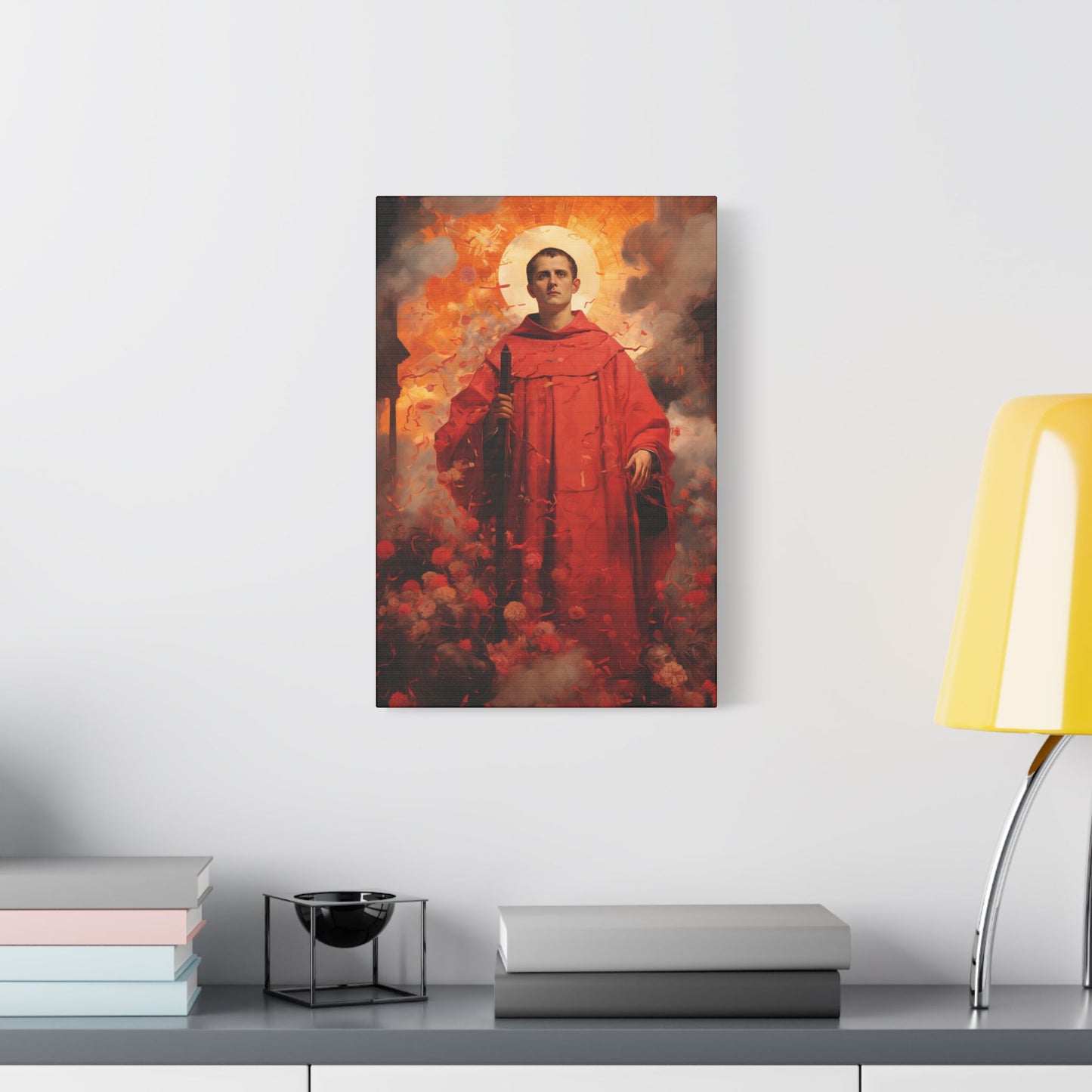 Saint Lawrence Deacon and Martyr Canvas Print - Multiple Sizes - Catholic Home art - Museum Wrapped Canvas - Sanctified Souls Print
