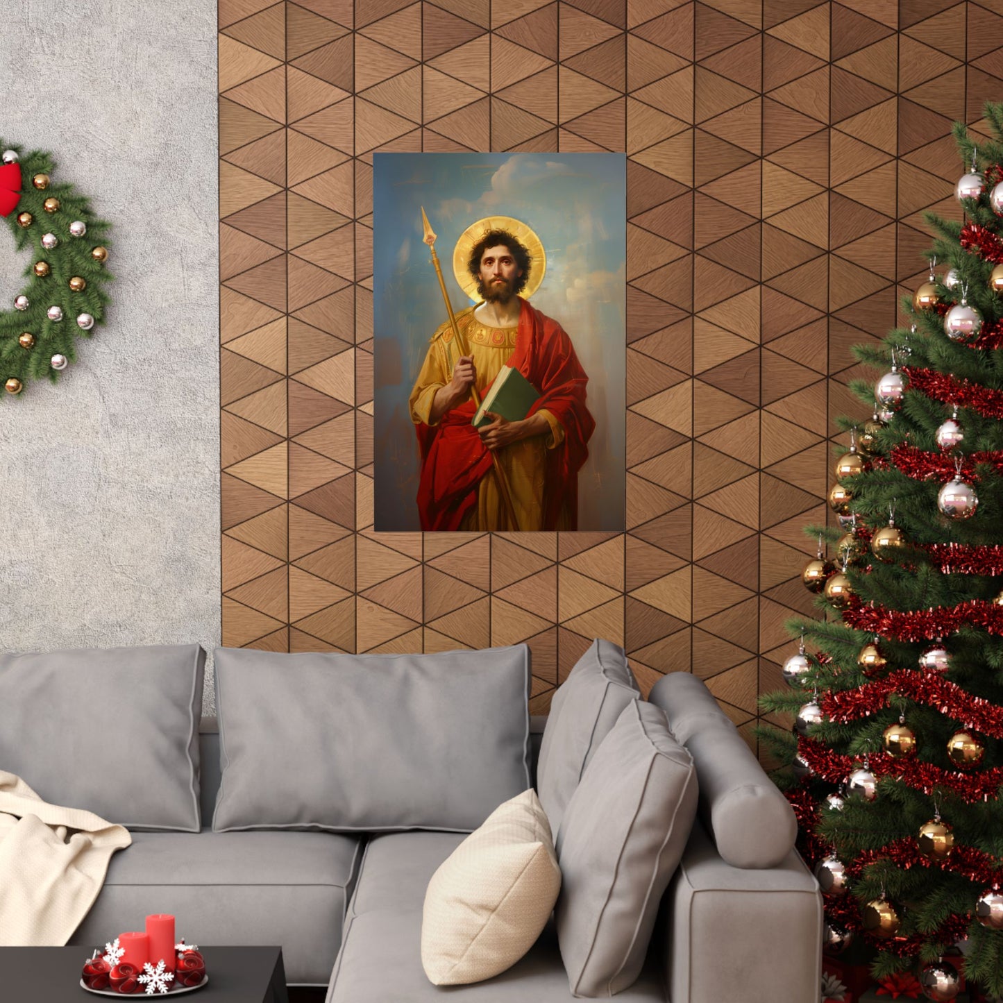 Saint Thomas the Apostle Poster Print - Sanctified Souls Print - Multiple Sizes - Premium Posters - Catholic Art - Religious Home Decor