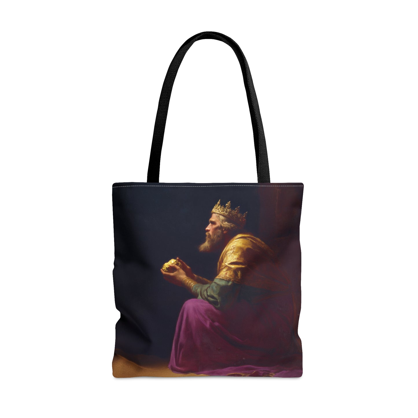 Melchior and the Gift Fit for a King - 3 Wise Men - Tote Bag - Large Medium Small Faith Art Bag - Re usable Tote Purse - Double Sided