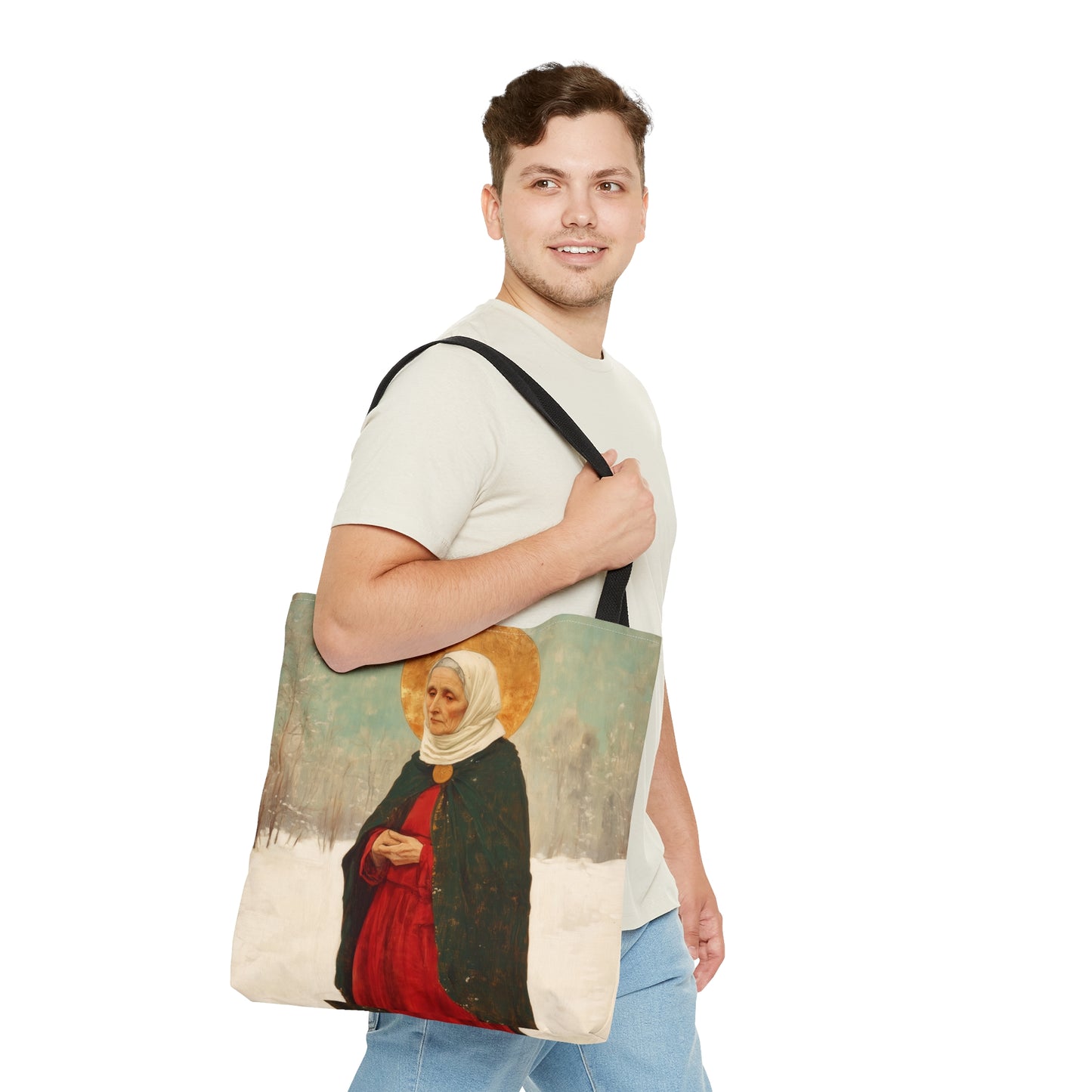 Saint Xenia - Russian Saint Art - Tote Bag - Large Medium Small Faith Art Bag - Catholic Faith Purse