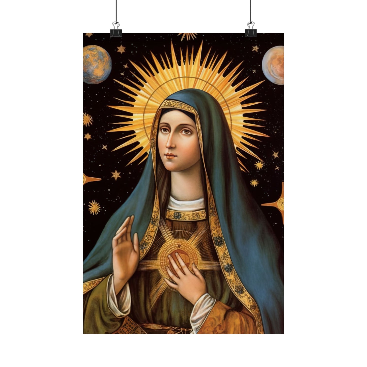 Saint Clare of Assisi - Sanctified Souls Print - Multiple Sizes - Premium Matte Vertical Posters