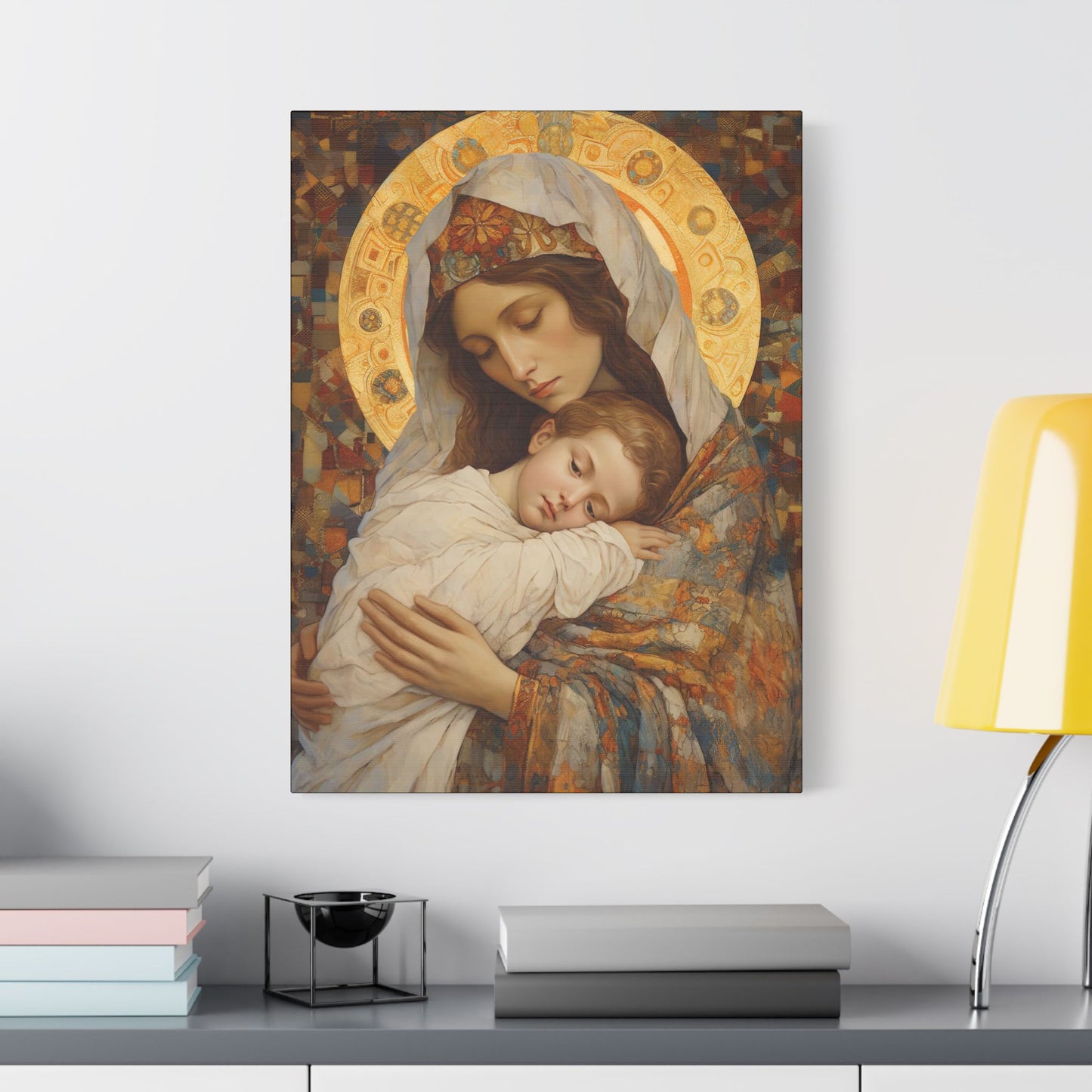 Cradle of Grace - Madonna and Christ Child - Museum Wrapped Canvas - Sanctified Souls Print - Religious Art for your Home - The Virgin Mary