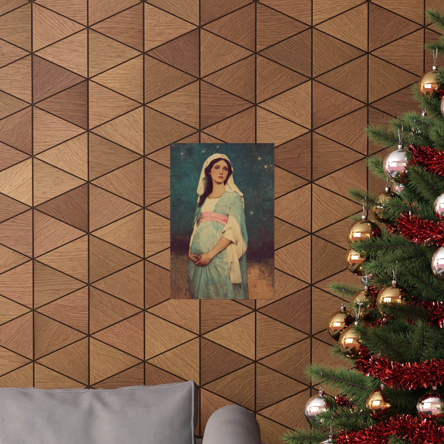 Our Lady of 'O' - Our Lady of Expectation - Mother Mary - Marian Art - Sanctified Souls Print - Multiple Sizes - Premium Vertical Posters