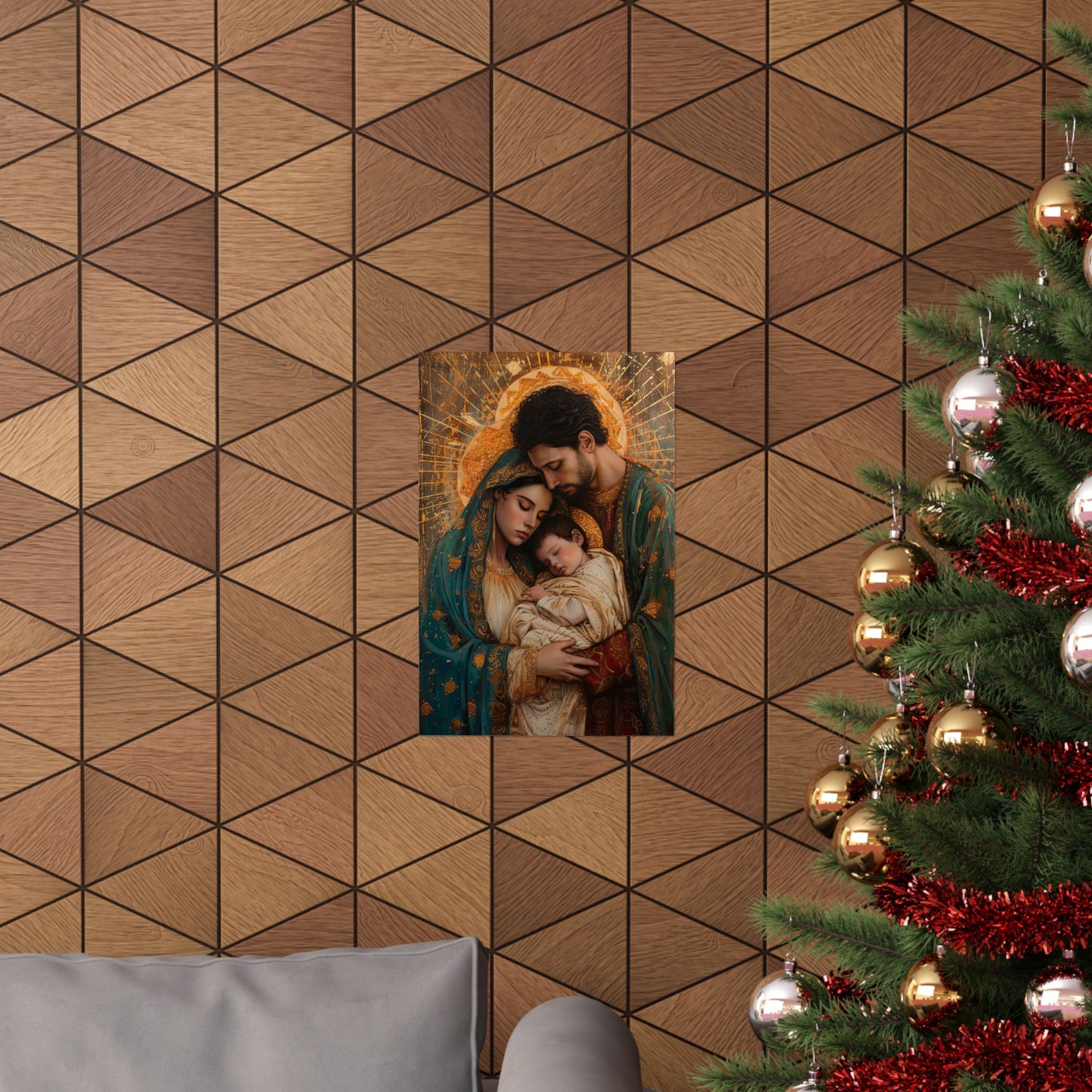 Divine Harmony - The Holy Family - Sanctified Souls Print - Multiple Sizes - Premium Matte Vertical Posters - Jesus, Mary, Joseph