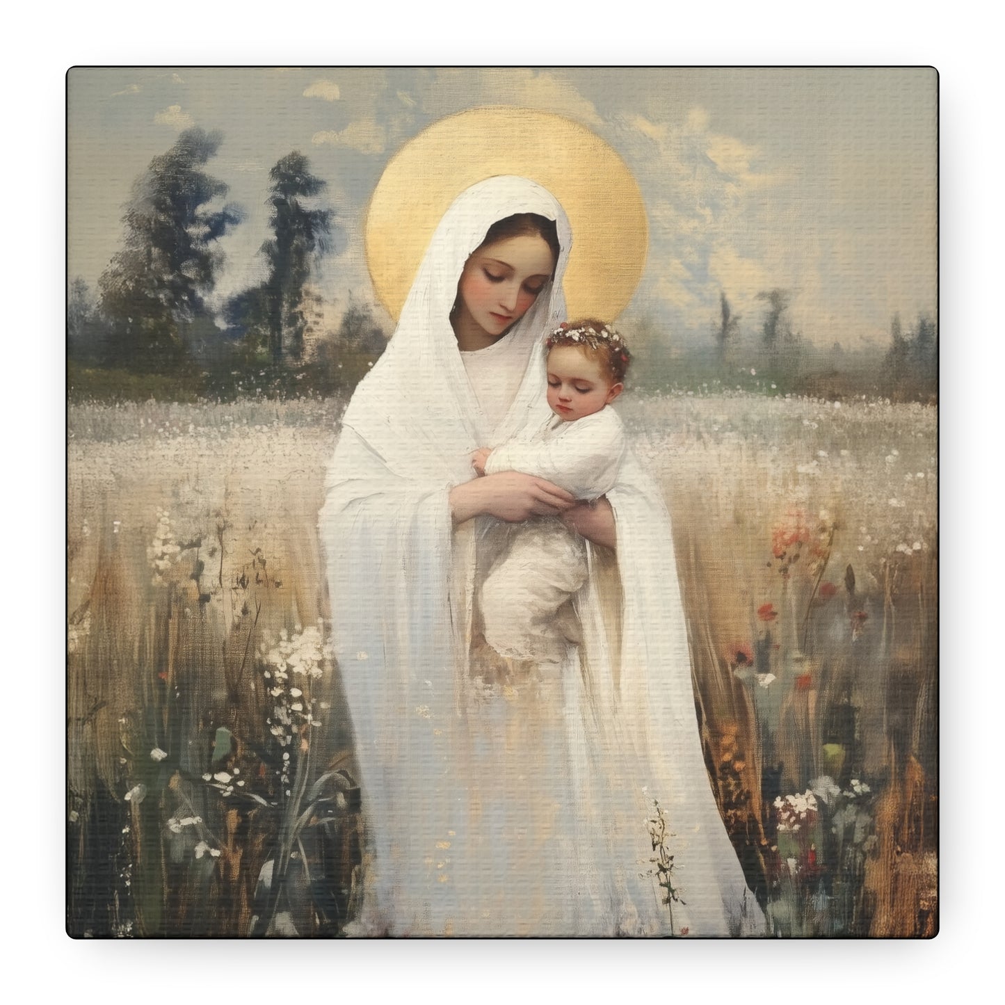 Our Lady of the Prairie - Multiple Sizes - Catholic Home art - Museum Wrapped Canvas - Sanctified Souls Print