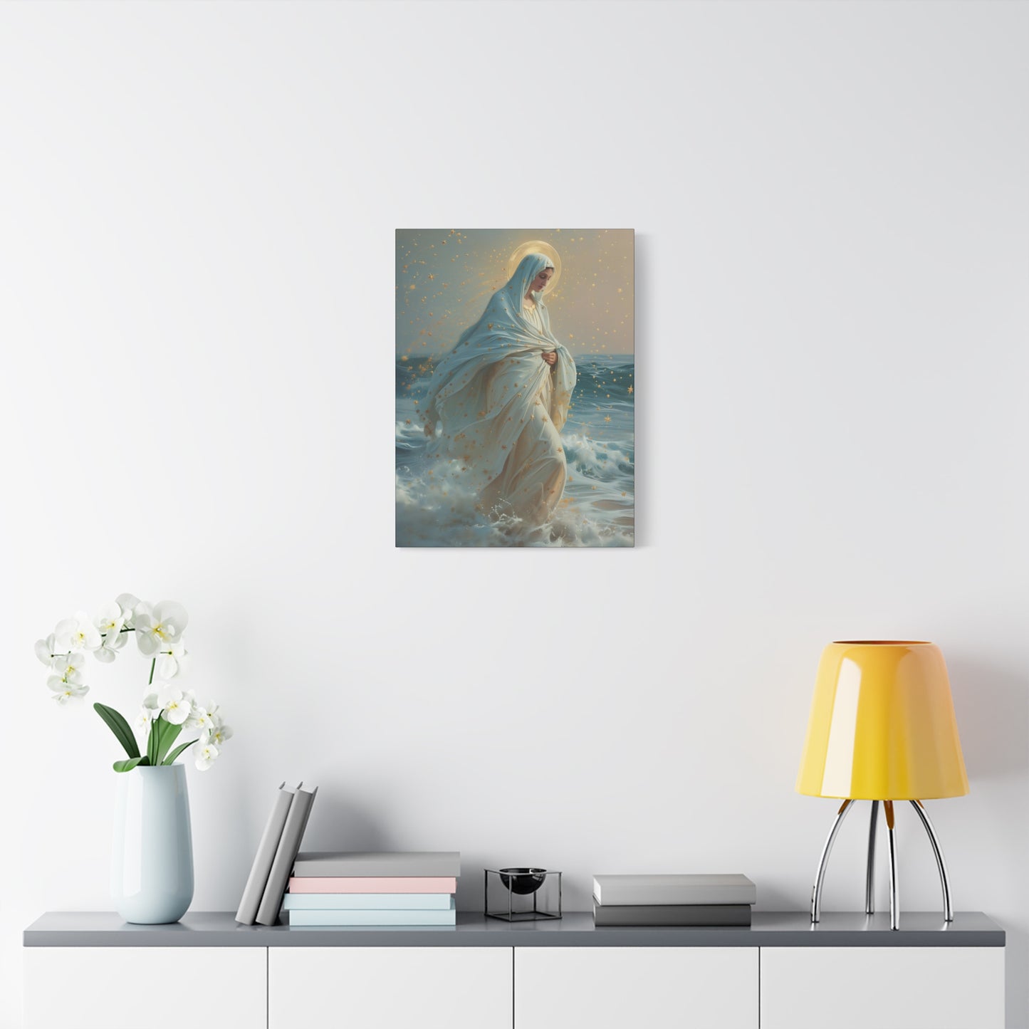 Guiding Light - Our Lady, Star of the Sea - Museum Wrapped Canvas - Sanctified Souls - Religious Art for your Home