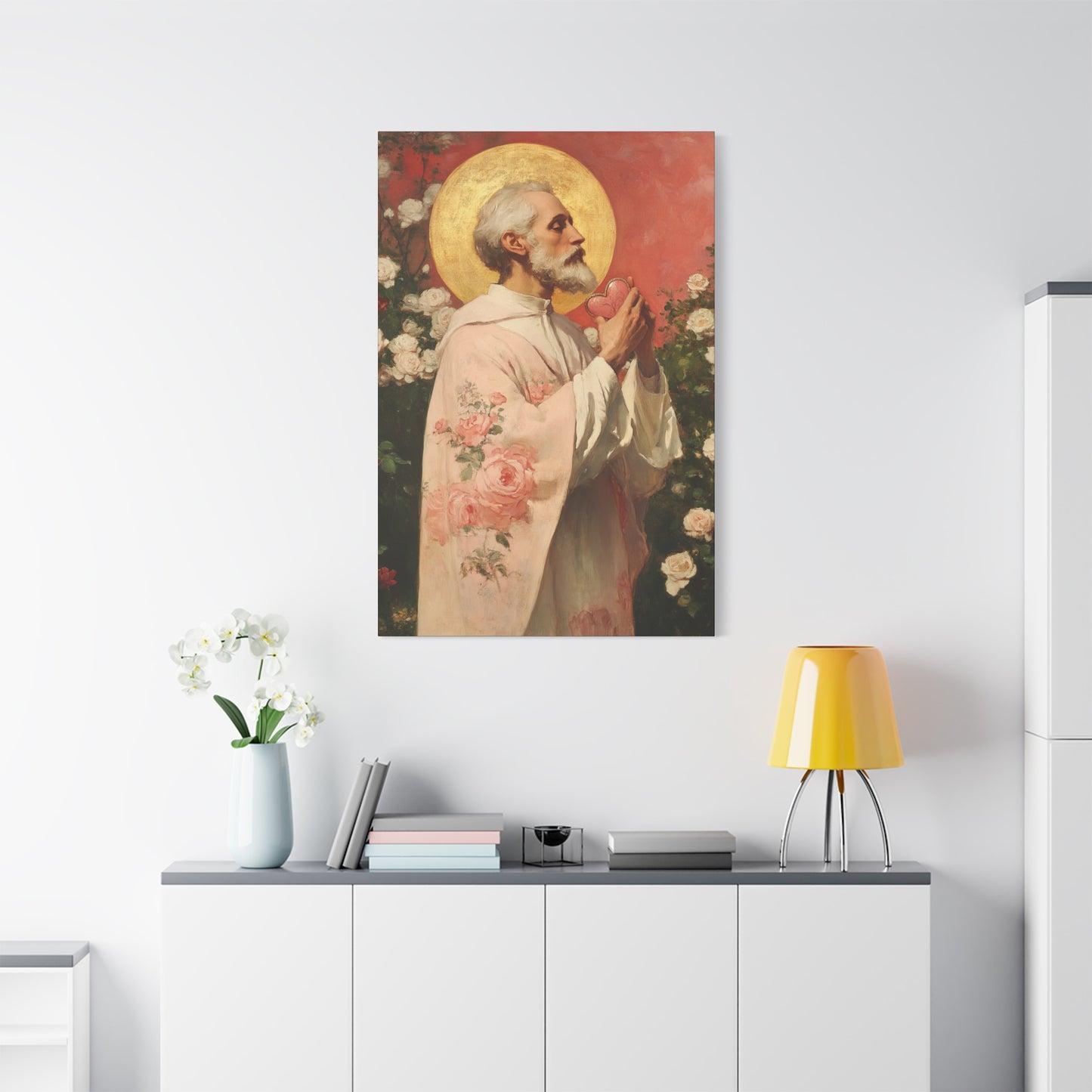 Saint Valentine - Multiple Sizes - Catholic Home art - Museum Wrapped Canvas - Sanctified Souls Print - Catholic Saint Art