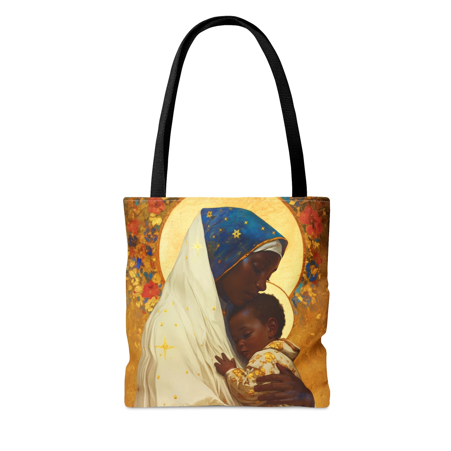 Queen of Peace and Love- Our Lady of Kibeho's Message Tote Bag - Large Medium Small Faith Art Bag - Catholic Faith Purse - Religious