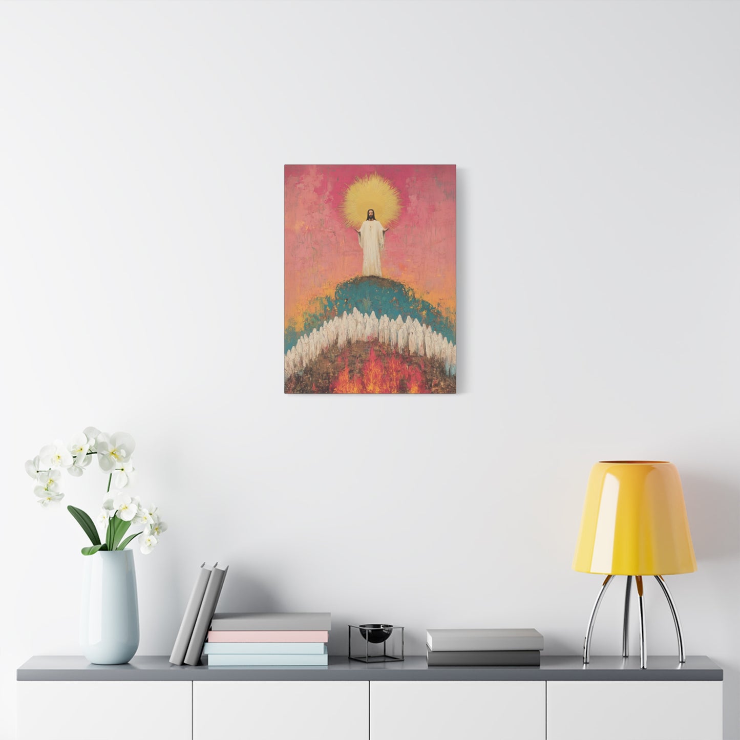 Light Pierced the Abyss  - Museum Wrapped Canvas - Sanctified Souls Print - Religious Art for your Home