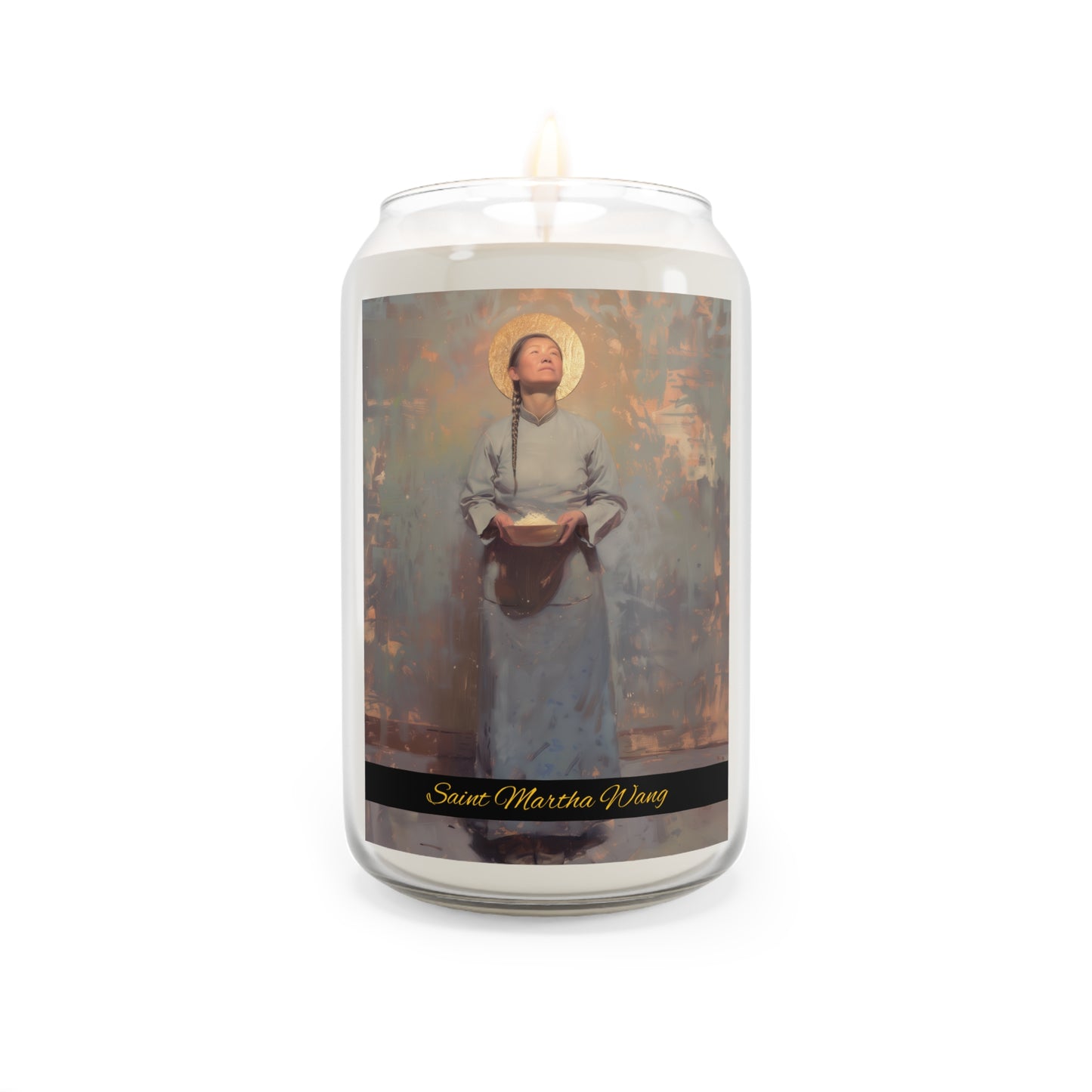 Saint Martha Wang - Chinese Martyr Saint - Scented Prayer Candle, 13.75oz - Tall Size - Religious Prayer Candle