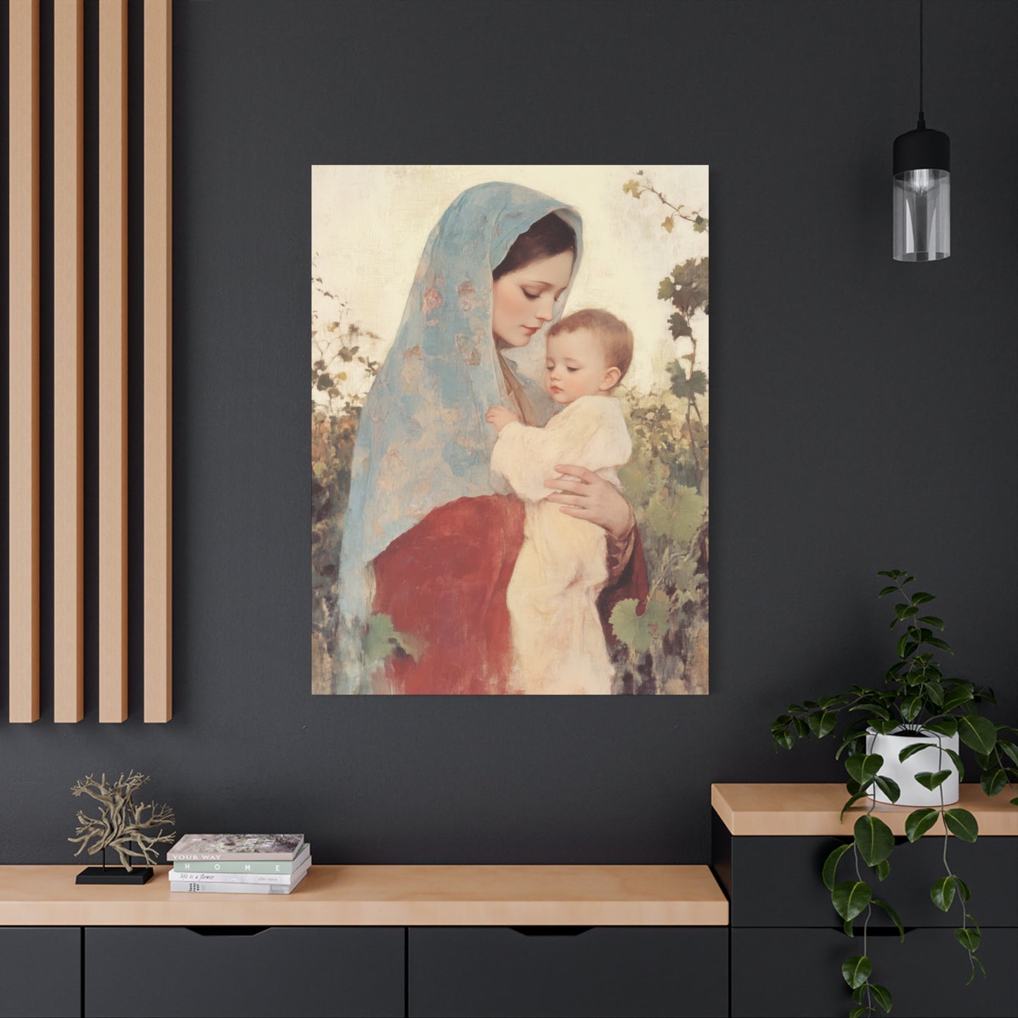 Our Lady of the Grapes / Out Lady of the Harvest - Gallery Wrapped Canvas - Print - Religious Art for your Home - Catholic Art