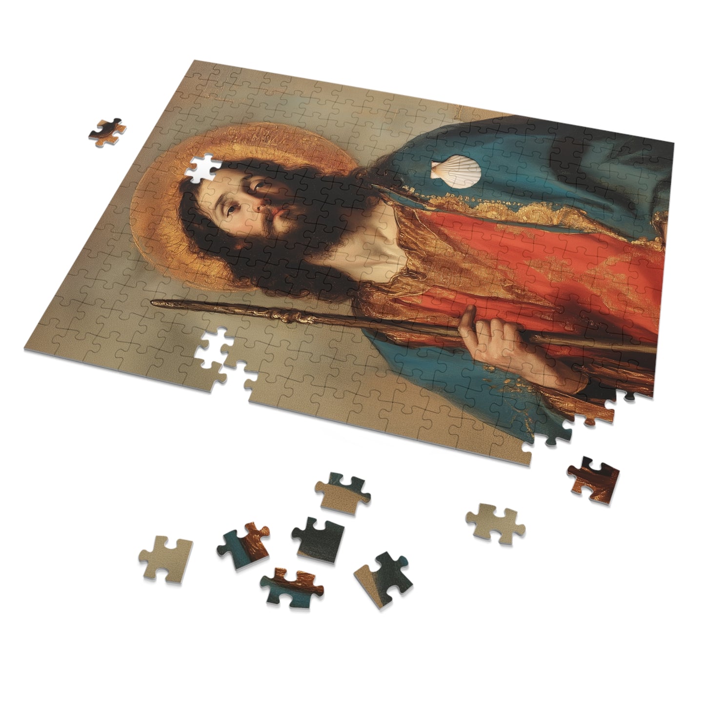Saint James the Greater - Apostle  - Puzzle and Keepsake Tin - Religious (30, 110, 252, 500,1000) - Religious Puzzle - Gifts for Catholics