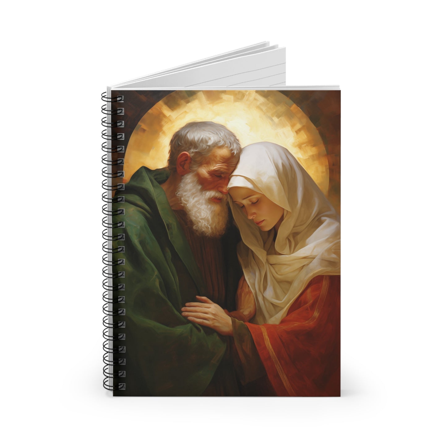Saints Zechariah and Elizabeth - Sanctified Souls Art - Religious Based Notebook - Spiral Notebook - Ruled Line