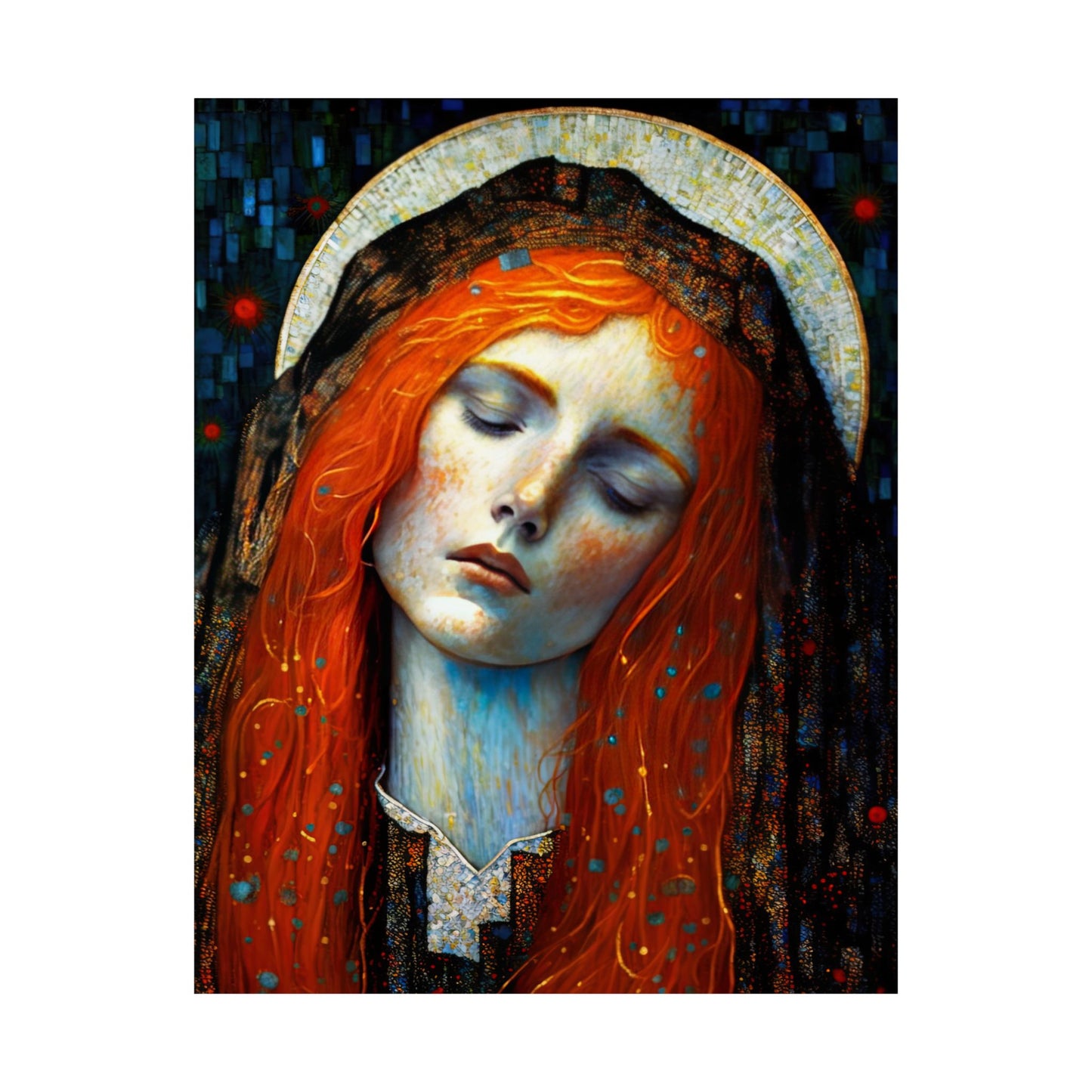 Embracing Grace - Saint Mary Magdalene Print - Sanctified Souls Print - Multiple Sizes - Premium Matte Vertical Posters