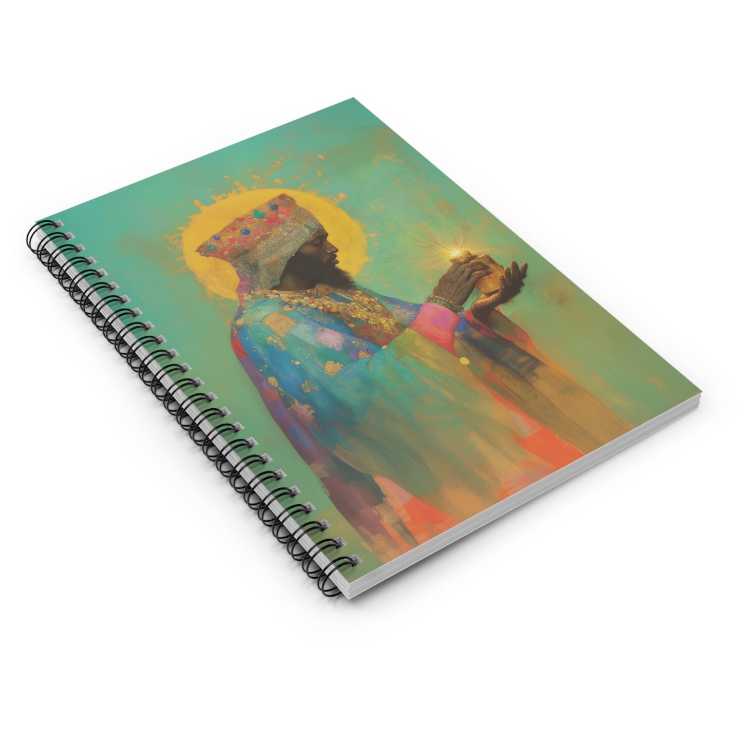 Balthazar and the Gift of Foretold Sorrow - 3 Wise Men - Journal - Sanctified Souls Art - Religious Based Notebook - Spiral Notebook