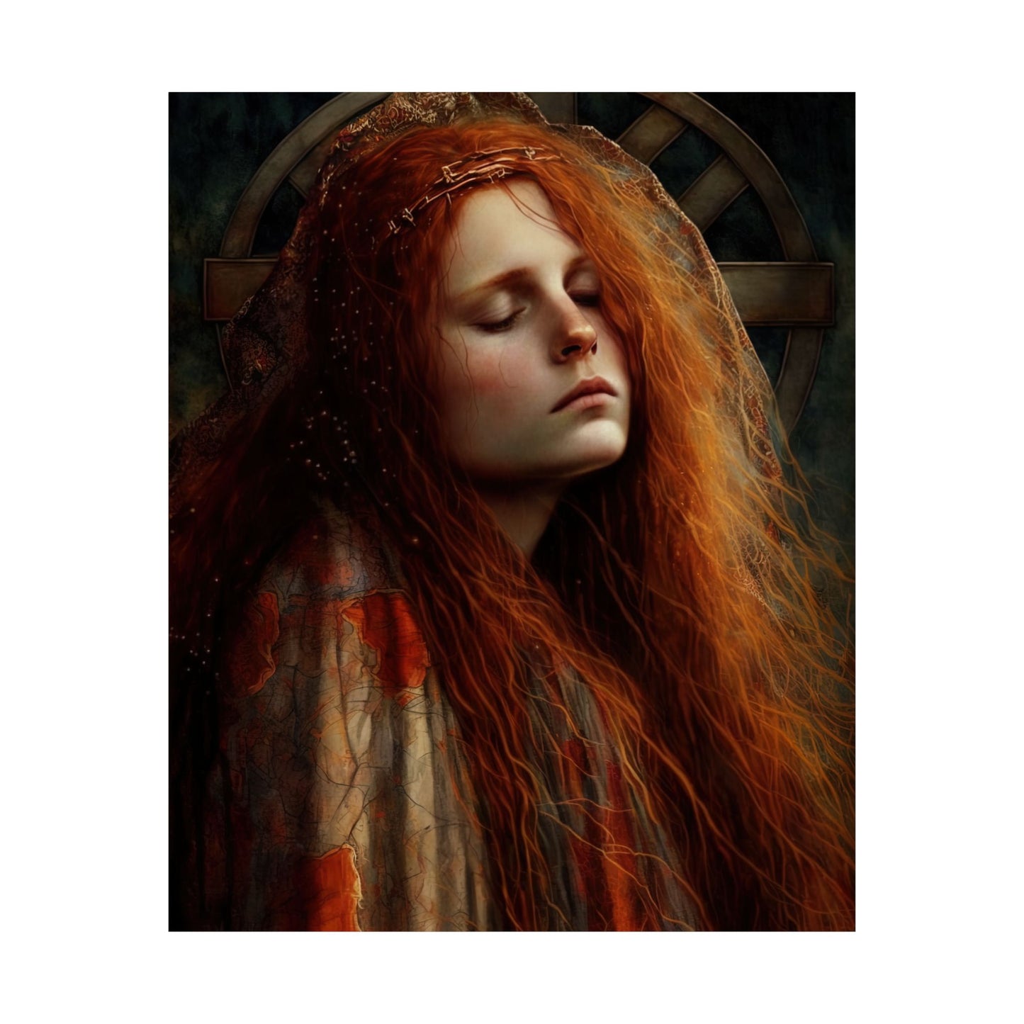The Penitent Magdalene - Saint Mary Magdalene Print - Sanctified Souls Print - Multiple Sizes - Premium Matte Vertical Posters