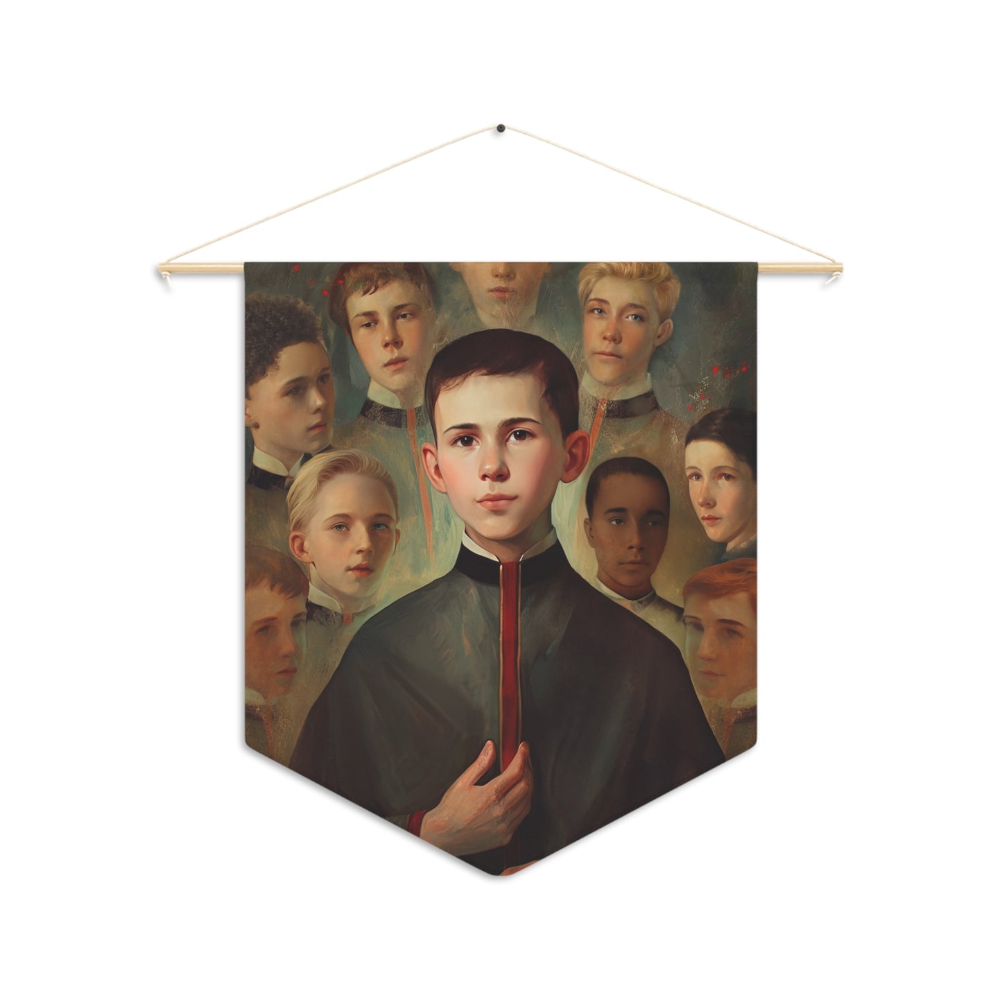 Saint John Berchmans Wall Banner / Wall Hanging - Unique Religious Art for your home - Prayer room - Catholic Home Art - 18" x 21"