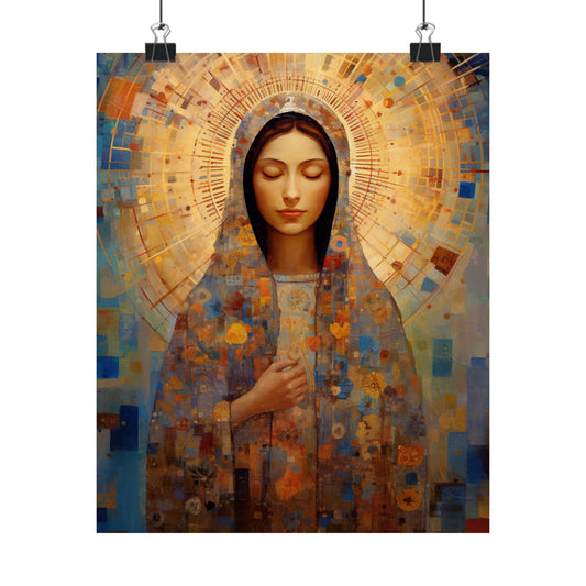 The Virgin of the Americas : Our Lady of Guadalupe - Sanctified Souls Print - Multiple Sizes - Premium Matte Vertical Posters