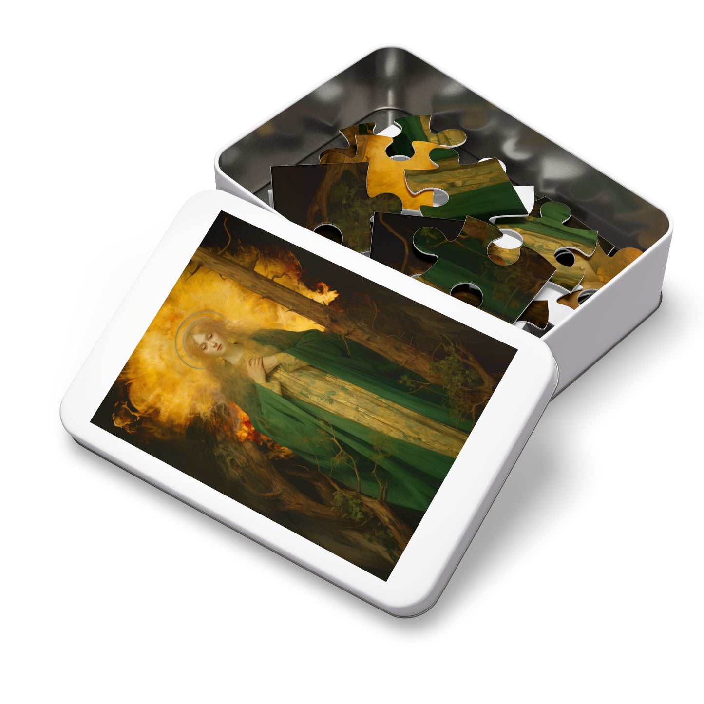 Saint Afra - Puzzle and Keepsake Tin - Religious Jigsaw Puzzle (30, 110, 252, 500,1000-Piece) - Religious Puzzle