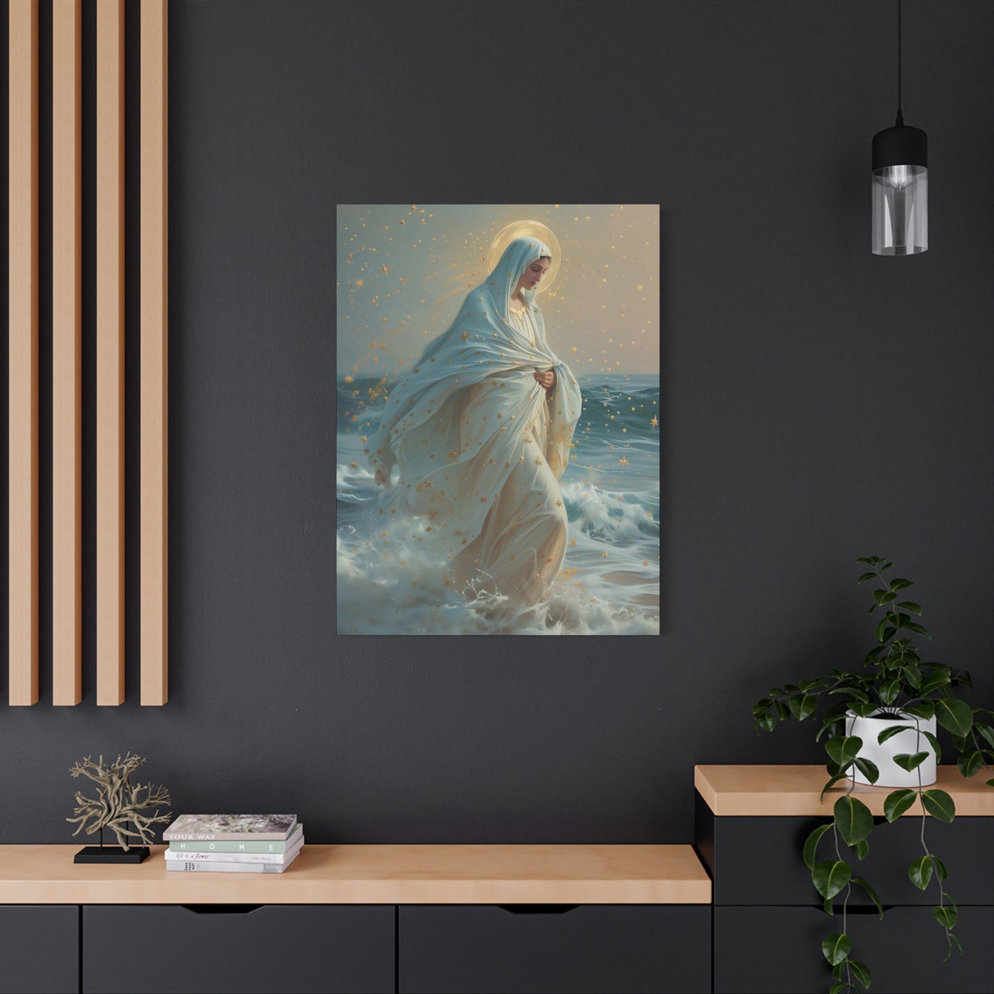 Guiding Light - Our Lady, Star of the Sea - Museum Wrapped Canvas - Sanctified Souls - Religious Art for your Home