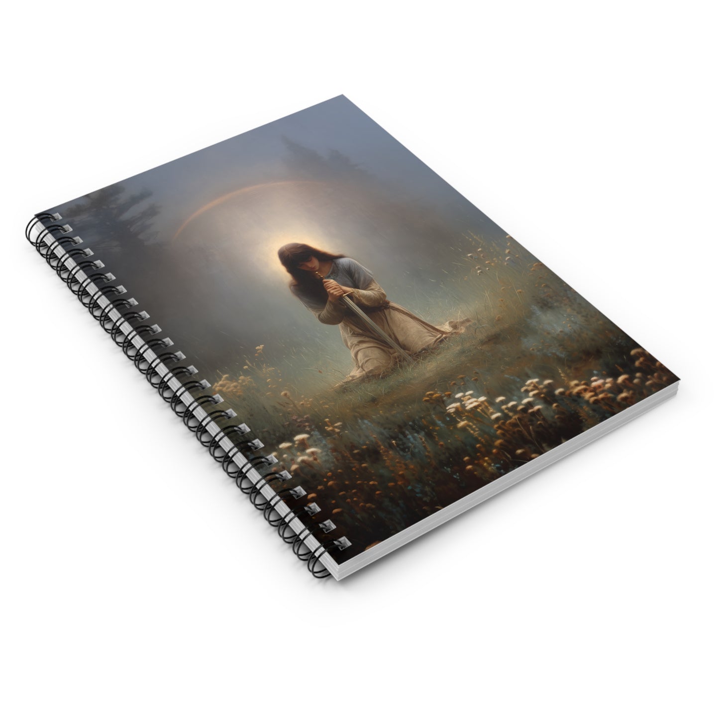 Saint Joan of Arc - Sanctified Souls Art - Religious Based Notebook - Spiral Notebook - Prayer journal