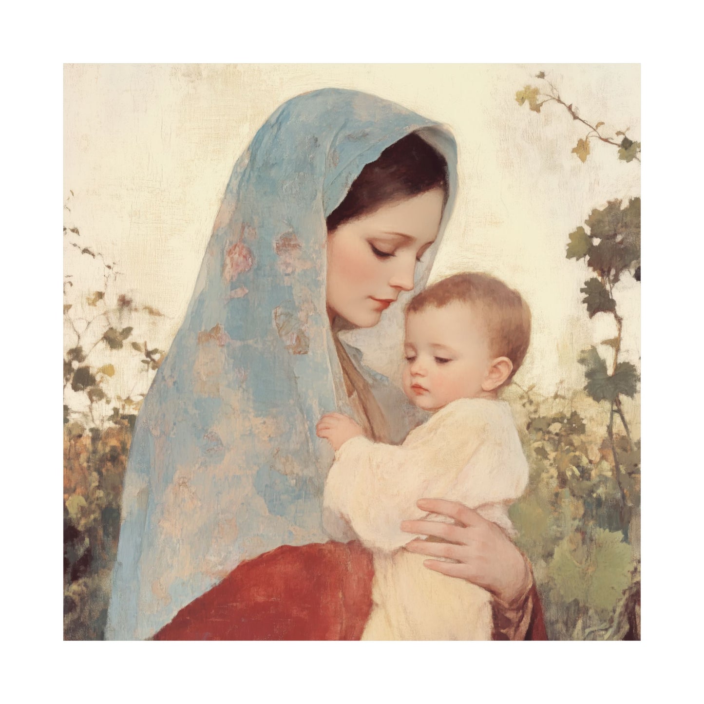 Our Lady of the Grapes / Out Lady of the Harvest - Sanctified Souls Print - Multiple Sizes - Premium Matte Vertical Posters - Mother Mary