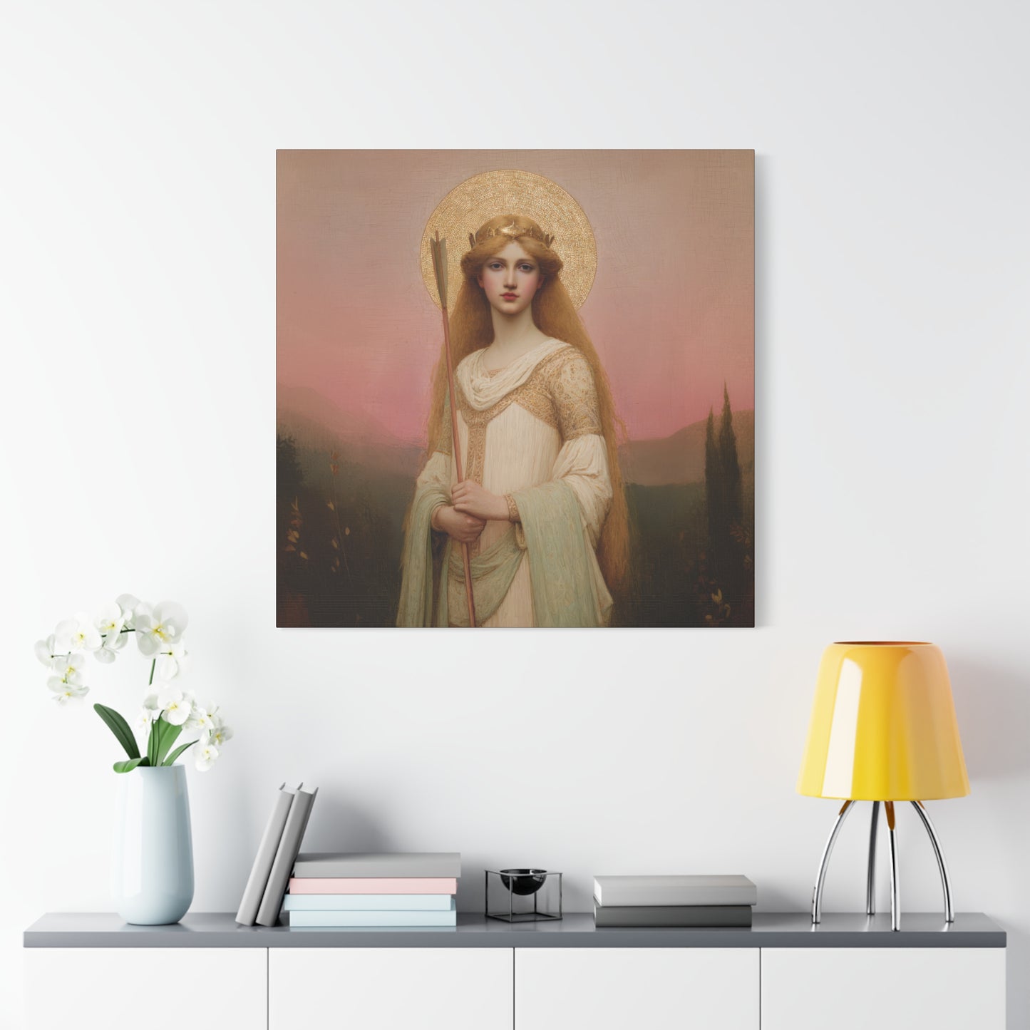 Saint Ursula -  Museum Wrapped Canvas - Sanctified Souls Print - Religious Art for your Home - Catholic Patron Saint Art