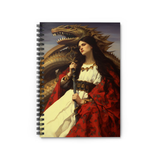 Saint Martha of Bethany Journal - Sanctified Souls Art - Religious Based Notebook - Spiral Notebook - Ruled Line