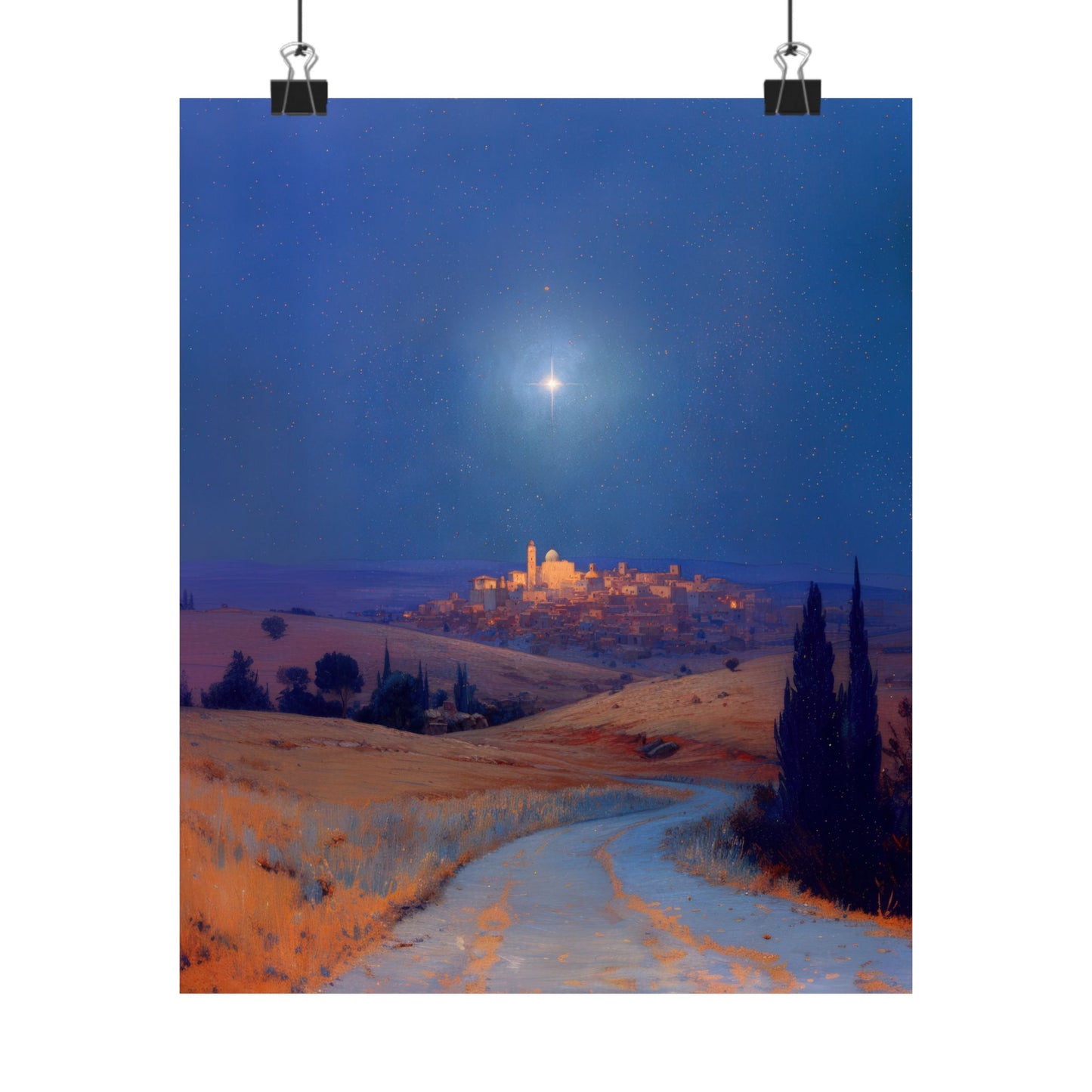 Bethlehem Wrapped in the Light of His Coming - Sanctified Souls Print - Multiple Sizes - Premium Matte Vertical Posters