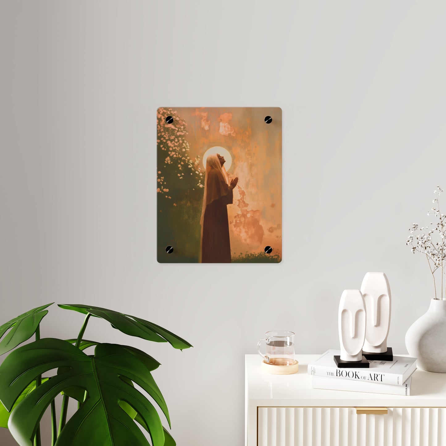 Saint Monica Wall Art Panel - Ready to Hang Acrylic Print - Catholic Saint Art - Patron Saint Print - No Frame needed